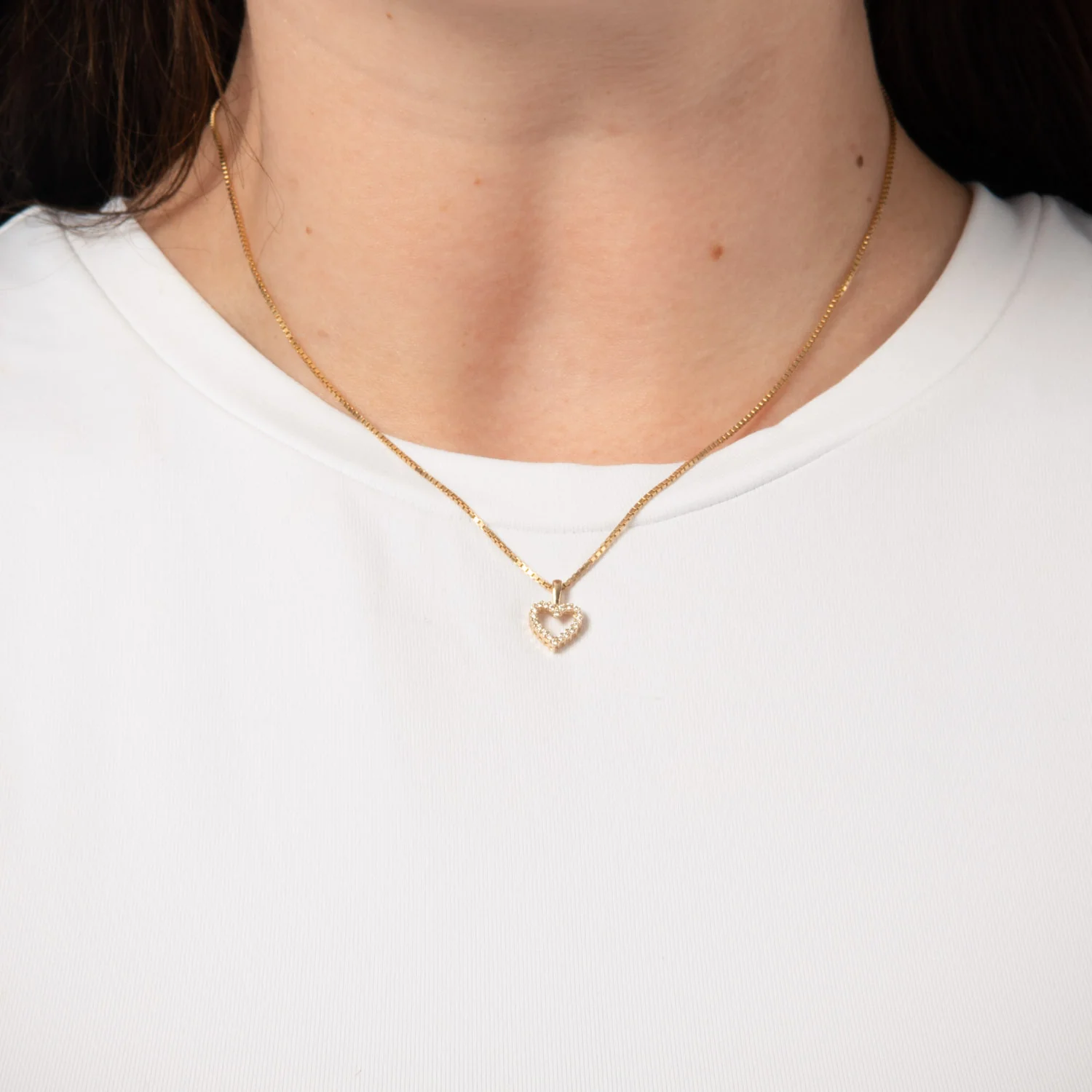 Aveny LUXURY - Hjerte vedhæng, 0,11 ct. w/si - 14 kt. guld - Image 2