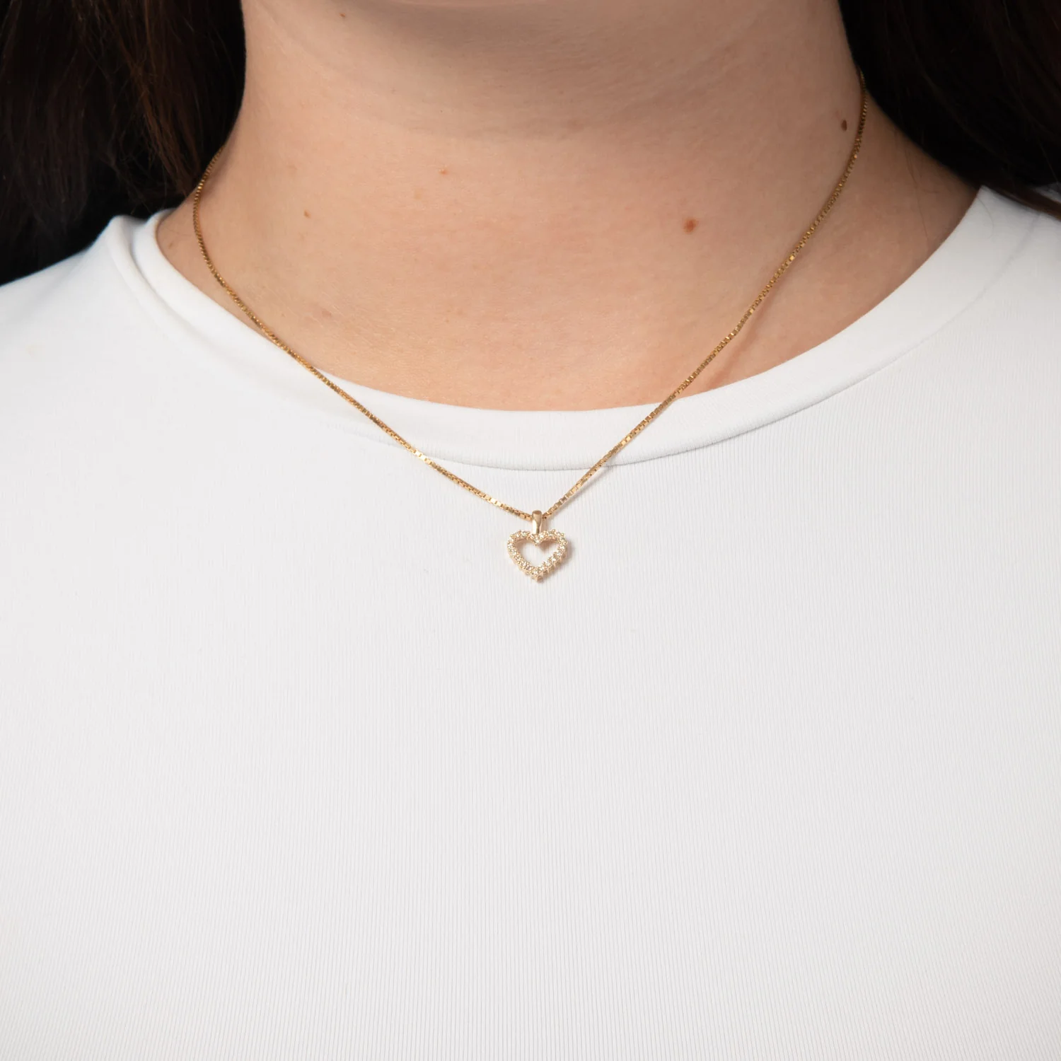Aveny LUXURY - Hjerte vedhæng, 0,15 ct. w/si - 14 kt. guld - Image 2