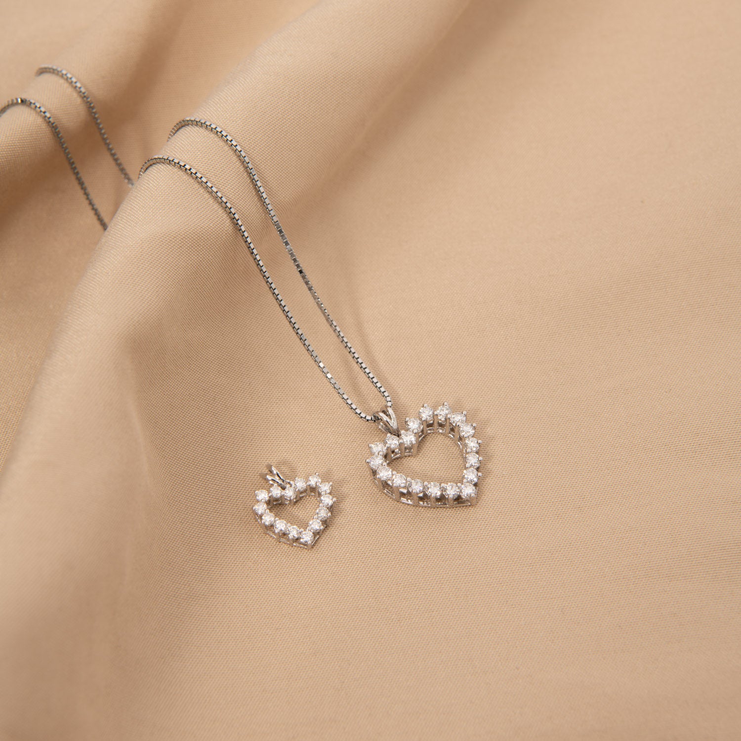 Aveny LUXURY - Hjerte vedhæng, 0,15 ct. w/si - 14 kt. hvidguld - Image 3
