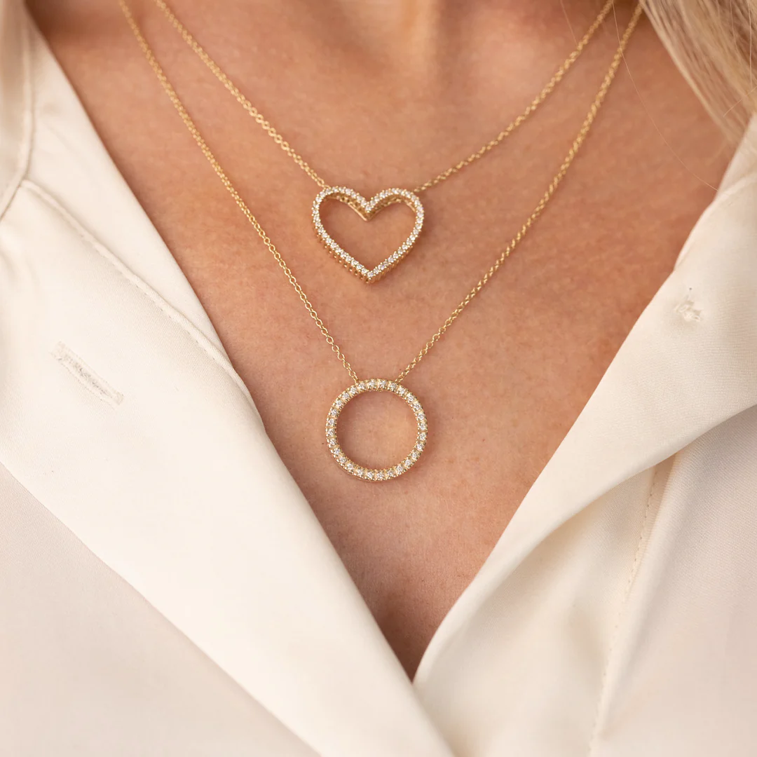 Aveny LUXURY - Hjerte Vedhæng, 0,25 ct. w/si - 14 kt. guld - Image 2