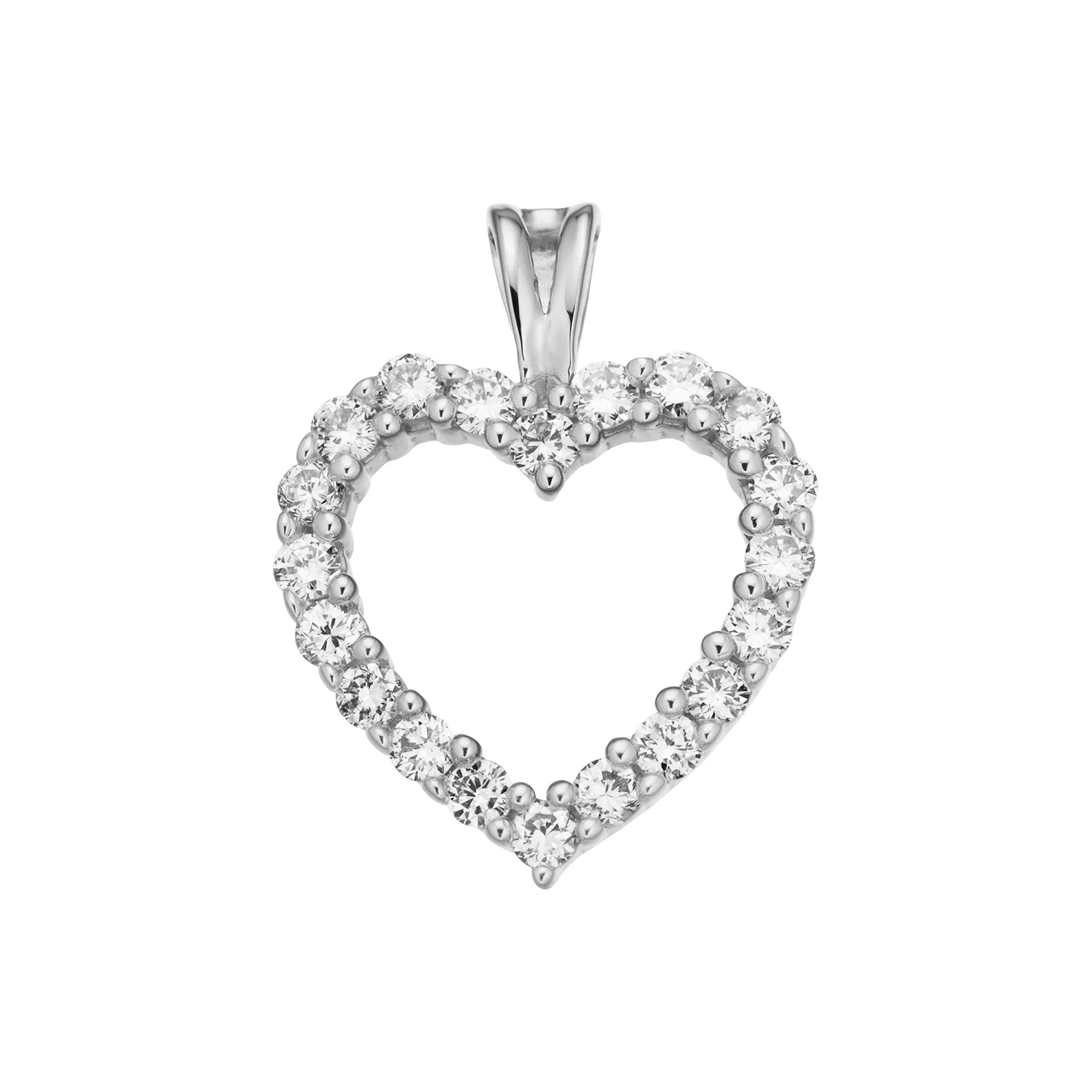 Aveny LUXURY - Hjerte vedhæng, 0,39 ct. w/si - 14 kt. hvidguld