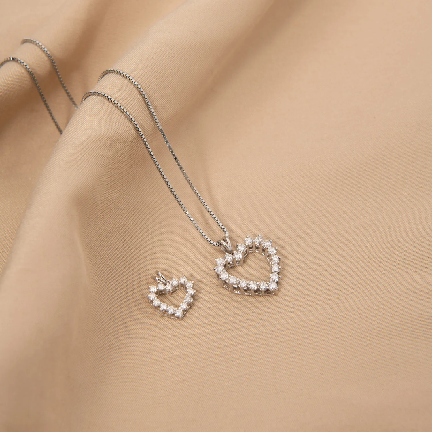 Aveny LUXURY - Hjerte vedhæng, 0,39 ct. w/si - 14 kt. hvidguld - Image 3