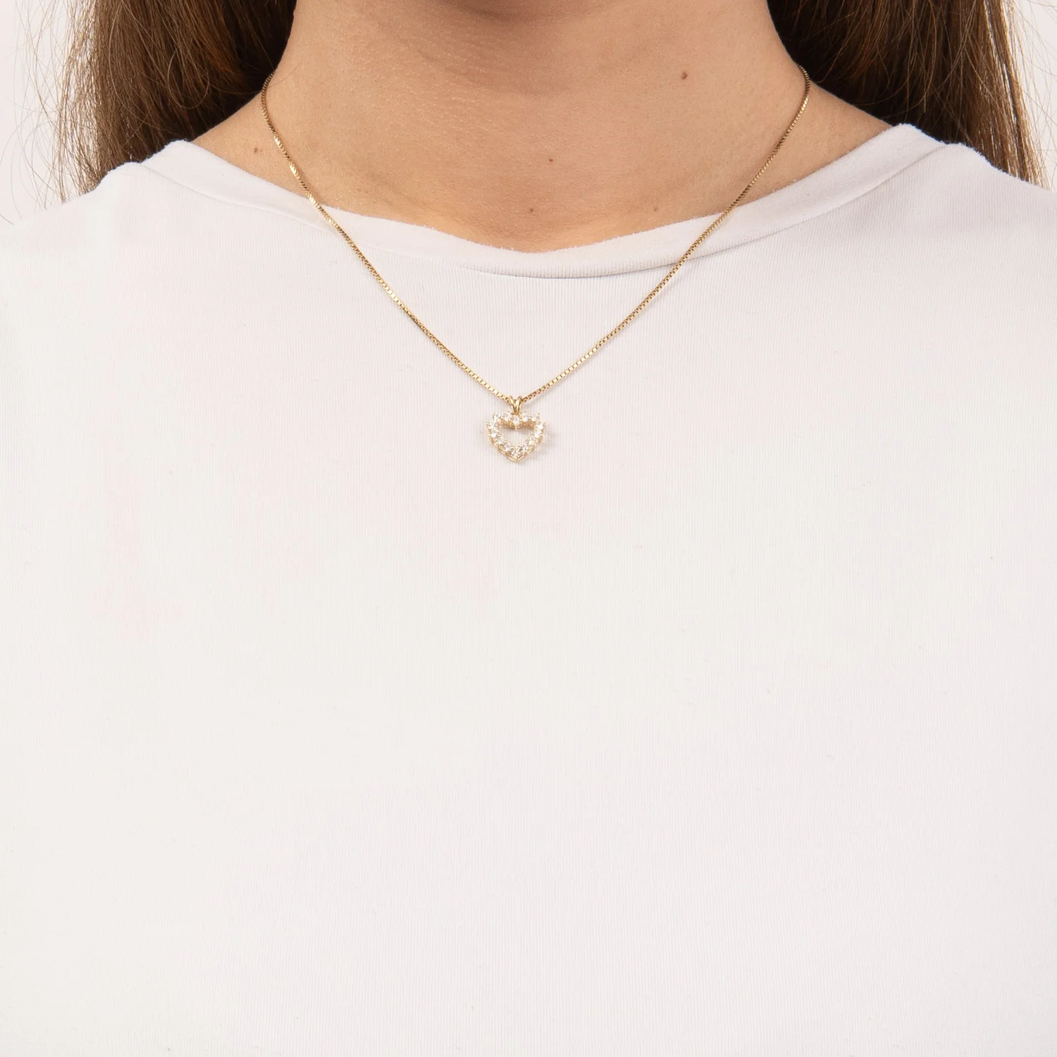 Aveny LUXURY - Hjertevedhæng m. brillianter - 14 kt. guld - Image 2