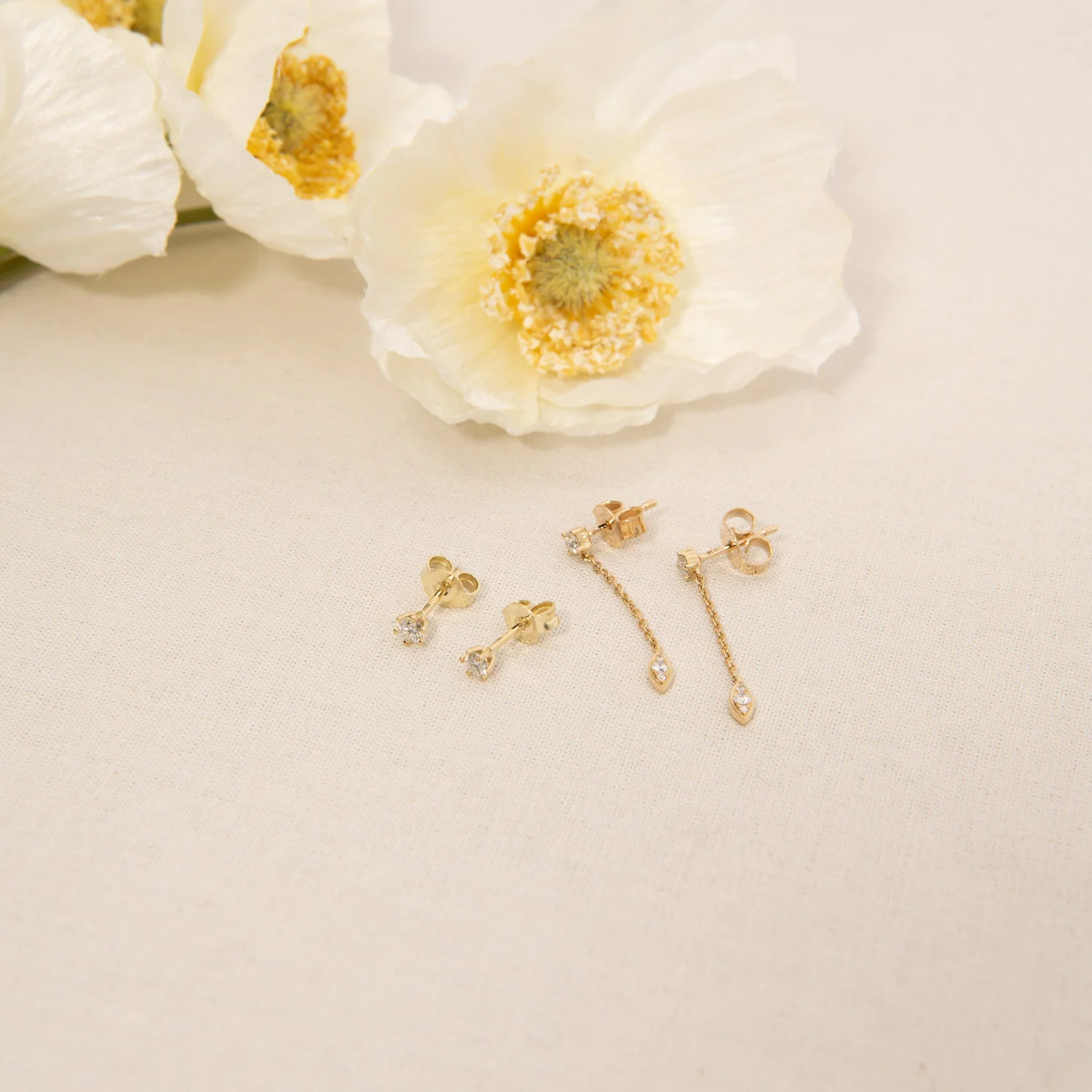Aveny LUXURY - Ørekæder m. 8 brillianter, 0,18 ct. w/si - 14 kt. guld - Image 3
