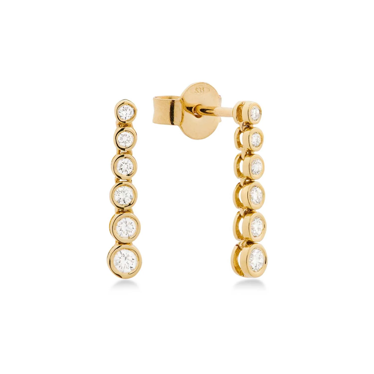 Aveny LUXURY - Øreringe m. 12 brillianter, 0,26 ct. w/si - 14 kt. guld