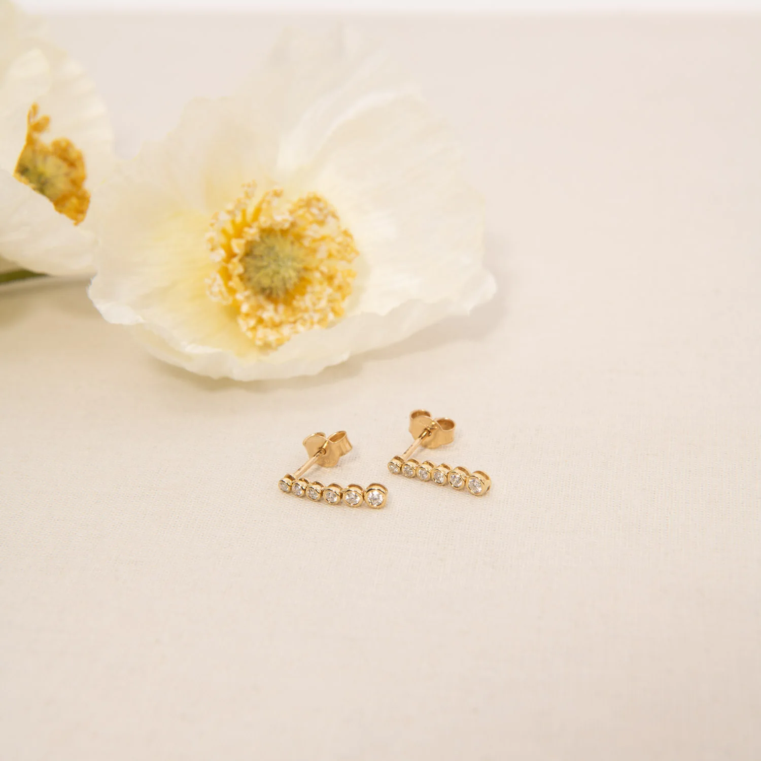 Aveny LUXURY - Øreringe m. 12 brillianter, 0,26 ct. w/si - 14 kt. guld - Image 3