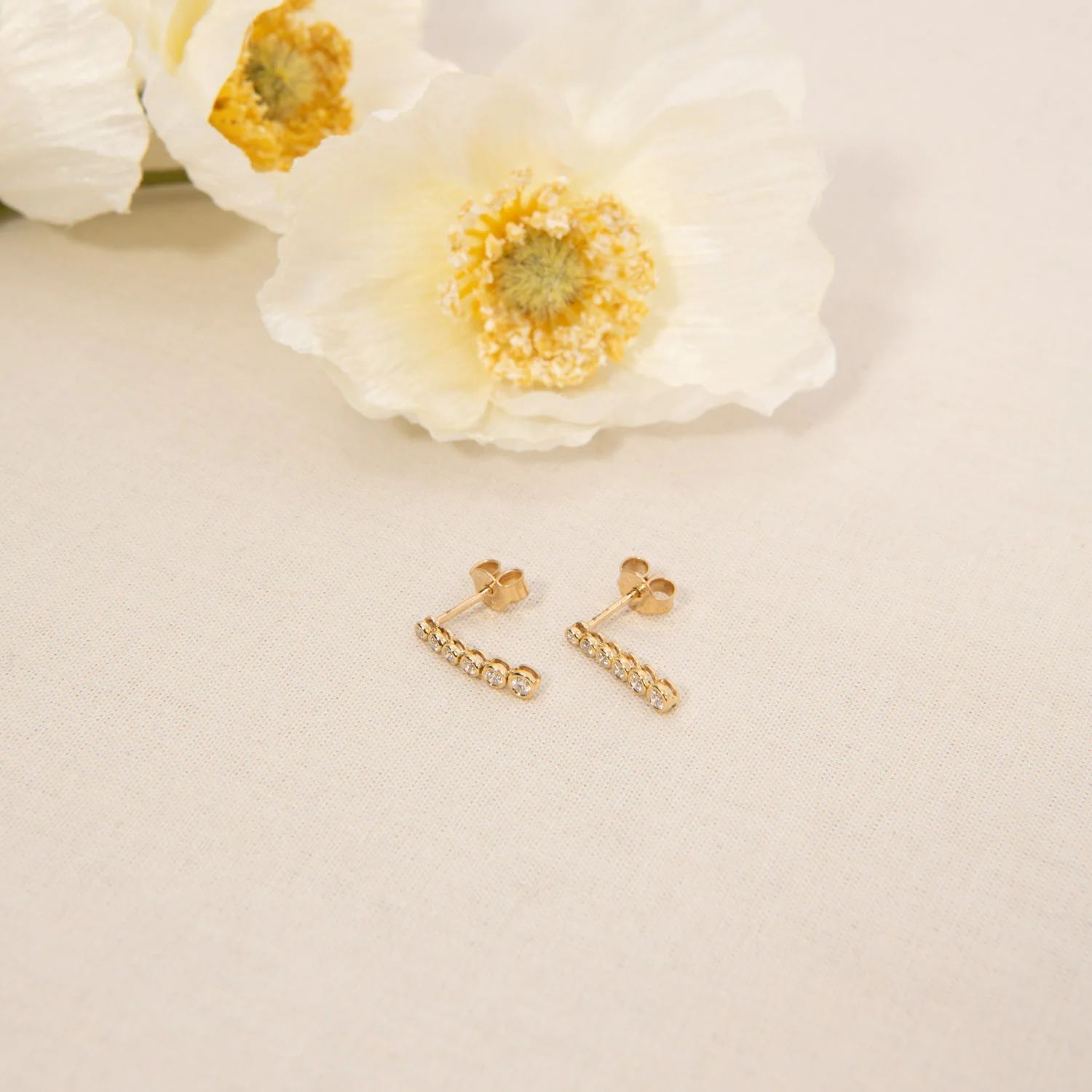 Aveny LUXURY - Øreringe m. 12 brillianter, 0,26 ct. w/si - 14 kt. guld - Image 4