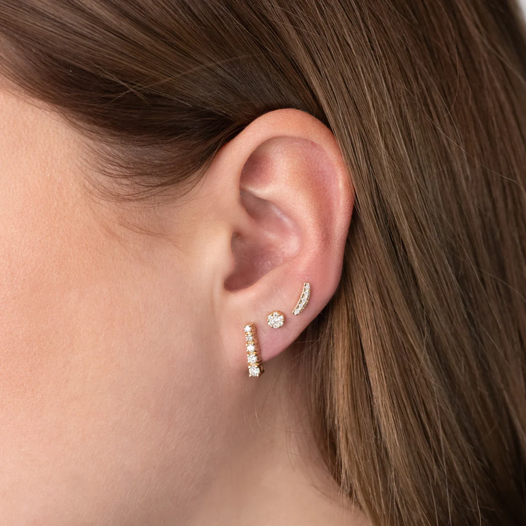 Aveny LUXURY - Ørestikker 0,08 ct. w/si - 14 kt. guld - Image 2
