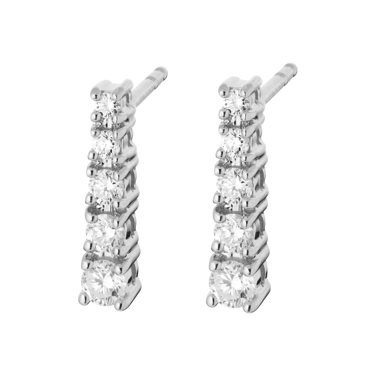 Aveny LUXURY - Ørestikker, 0,40 ct. w/si - 14 kt. hvidguld
