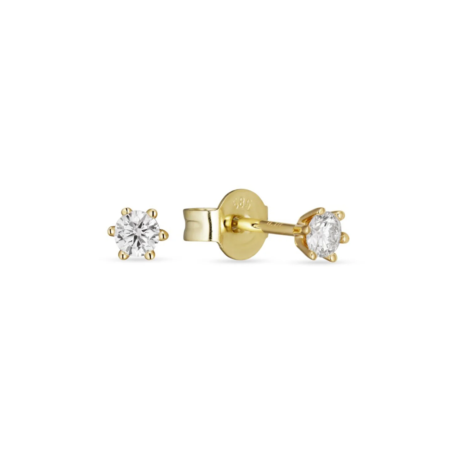 Aveny LUXURY - Ørestikker m. 2x0,10 ct. w/si - 14 kt. guld