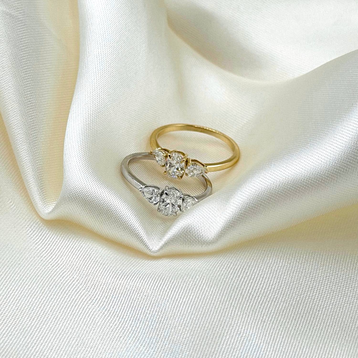 Aveny LUXURY - Ring m. 3 brillanter, 0,82 ct. w/si - 14 kt. hvidguld - Image 5