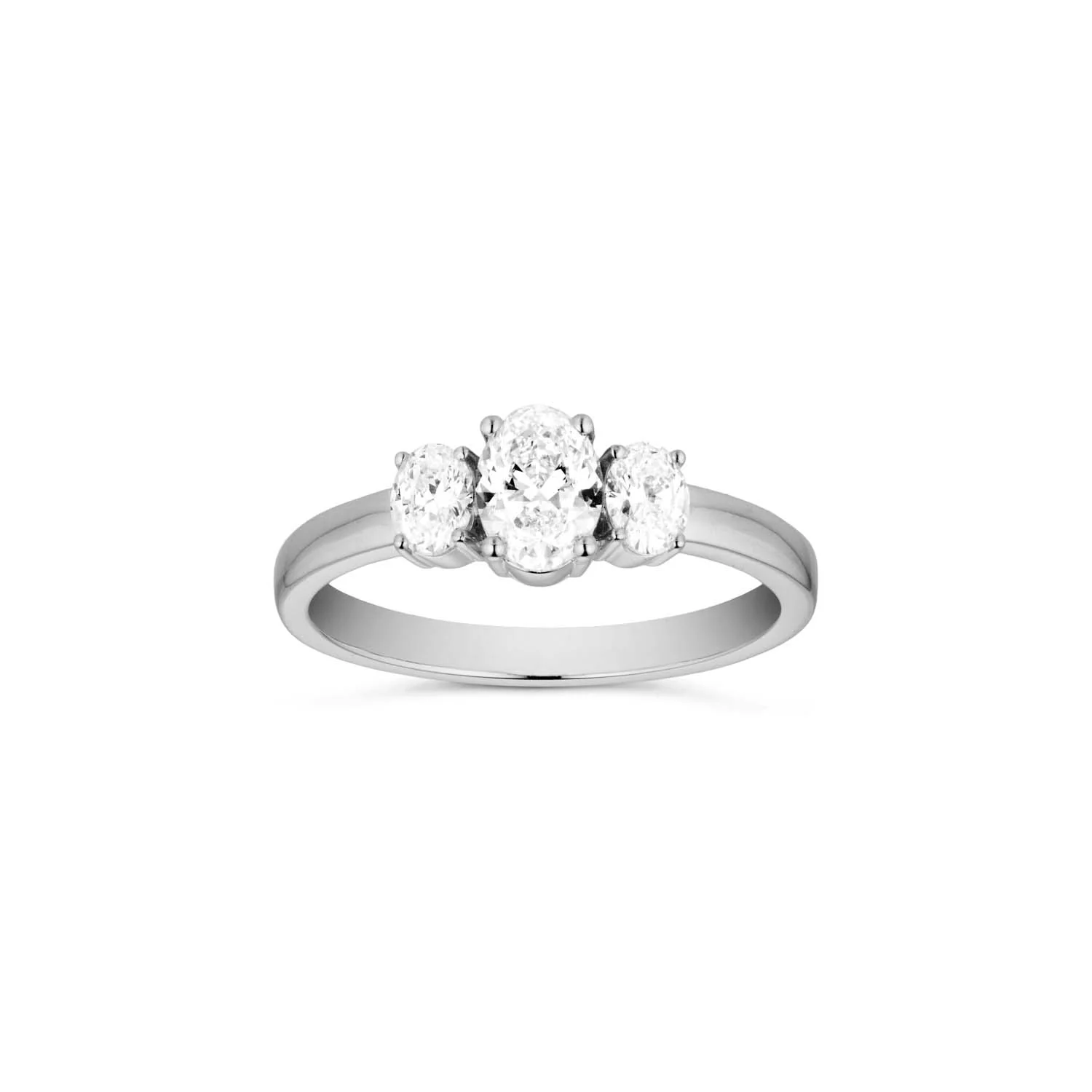 Aveny LUXURY - Ring m. 3 brillanter, 87 ct. w/si - 14 kt. hvidguld