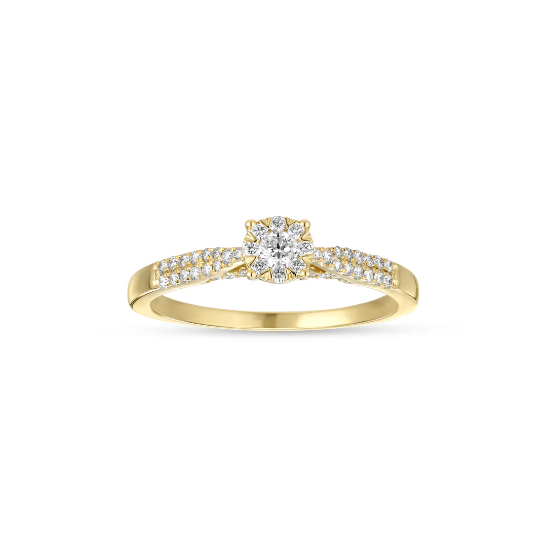 Aveny LUXURY - Ring m. 55 brillianter, 0,35 ct. w/si - 14 kt. guld