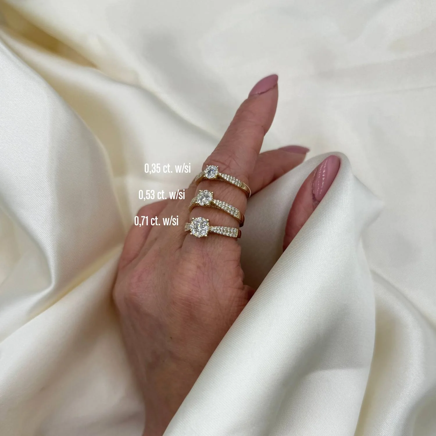 Aveny LUXURY - Ring m. 55 brillianter, 0,35 ct. w/si - 14 kt. guld - Image 4