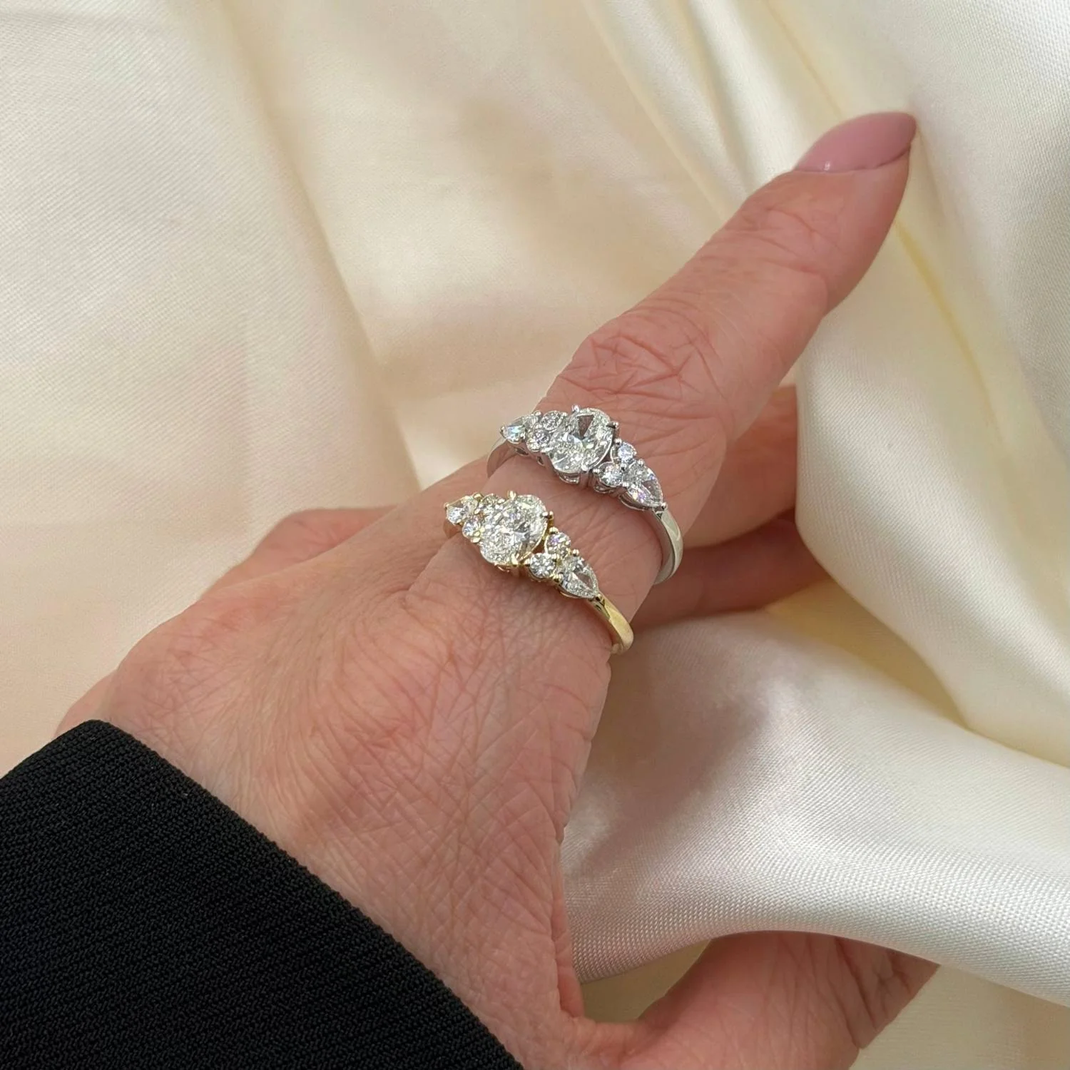 Aveny LUXURY - Ring m. 7 brillanter, 1,2 ct. w/si - 14 kt. hvidguld - Image 4