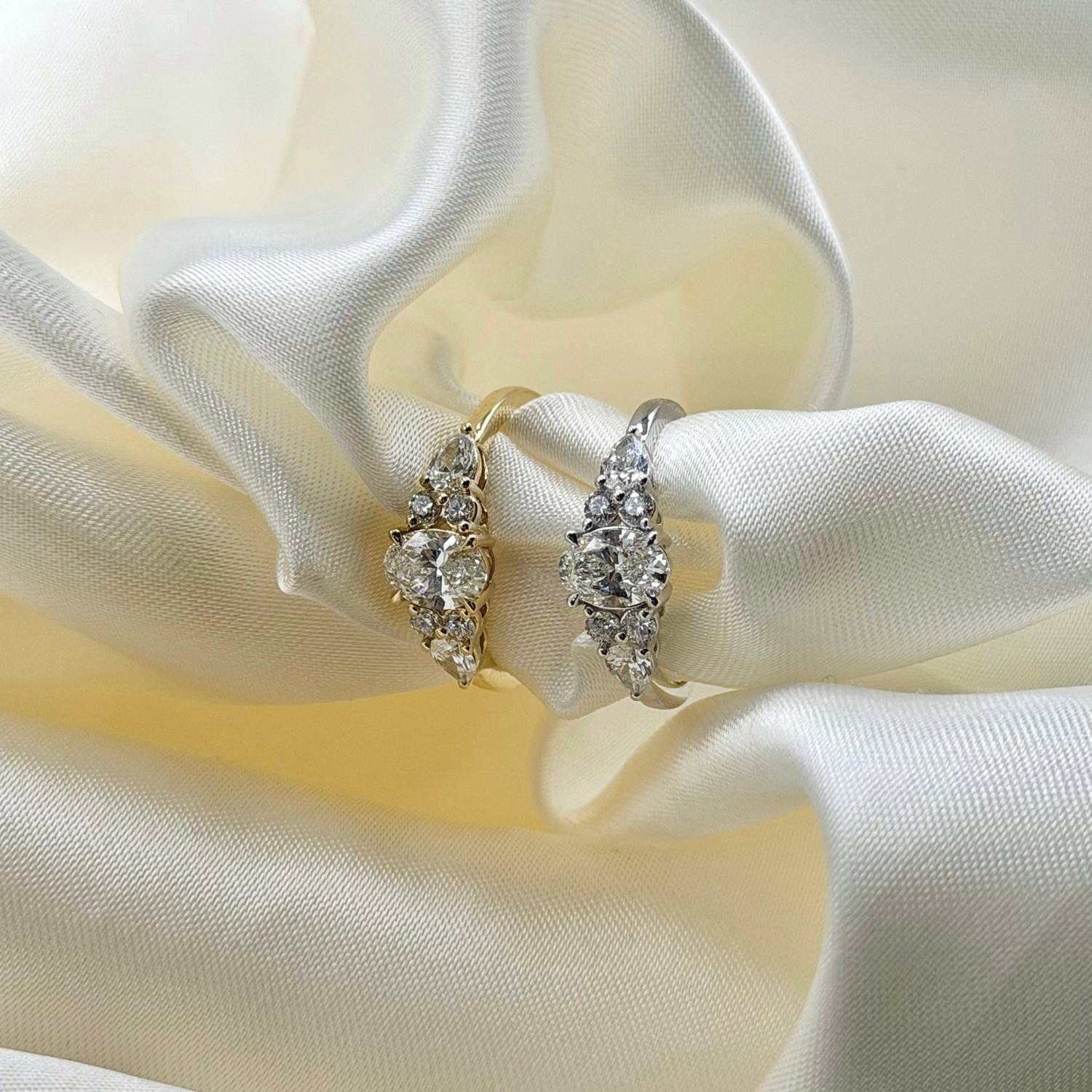 Aveny LUXURY - Ring m. 7 brillanter, 1,2 ct. w/si - 14 kt. hvidguld - Image 5