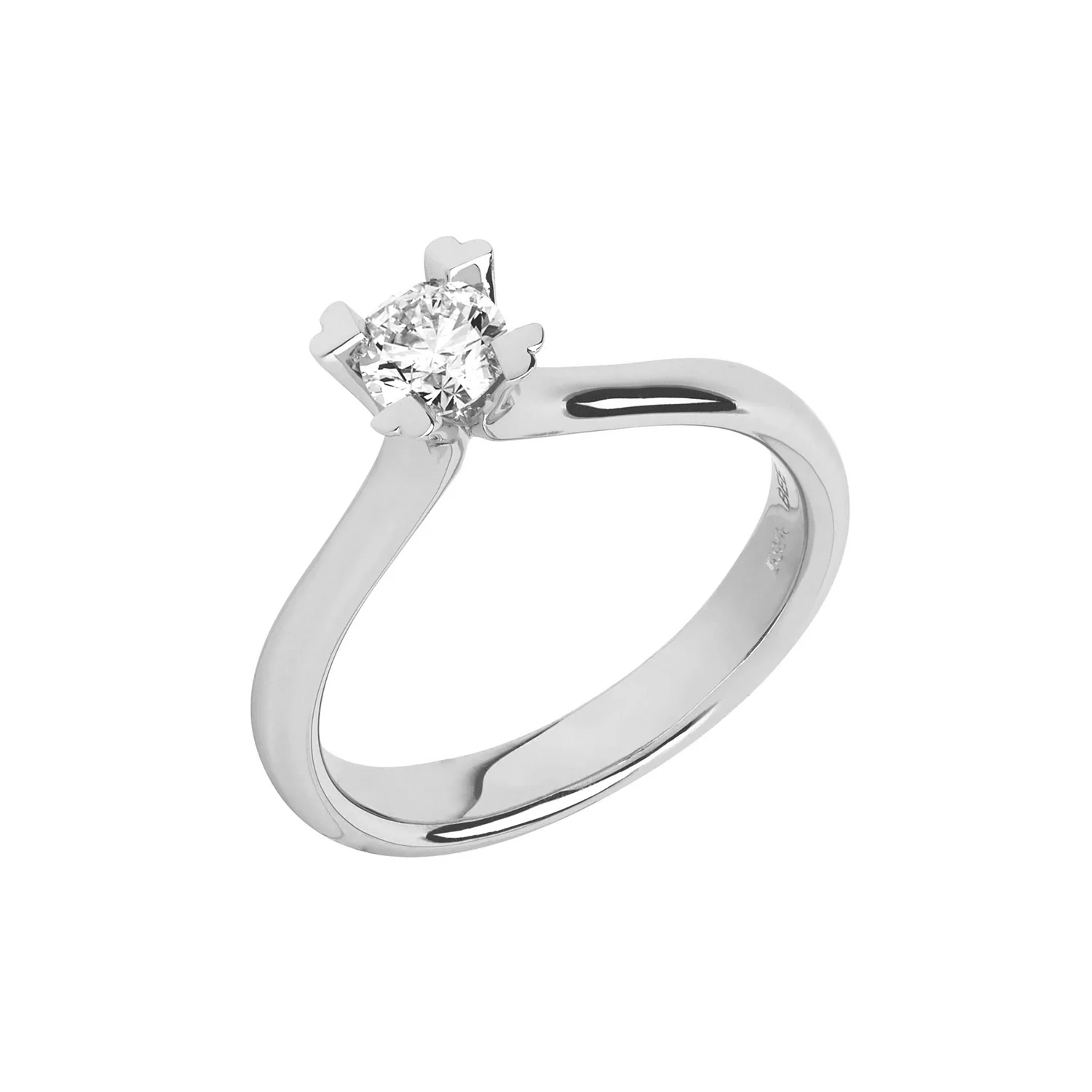 Aveny LUXURY - Ring m. hjertegrabber, 0,30 ct. w/si - 14 kt. hvidguld