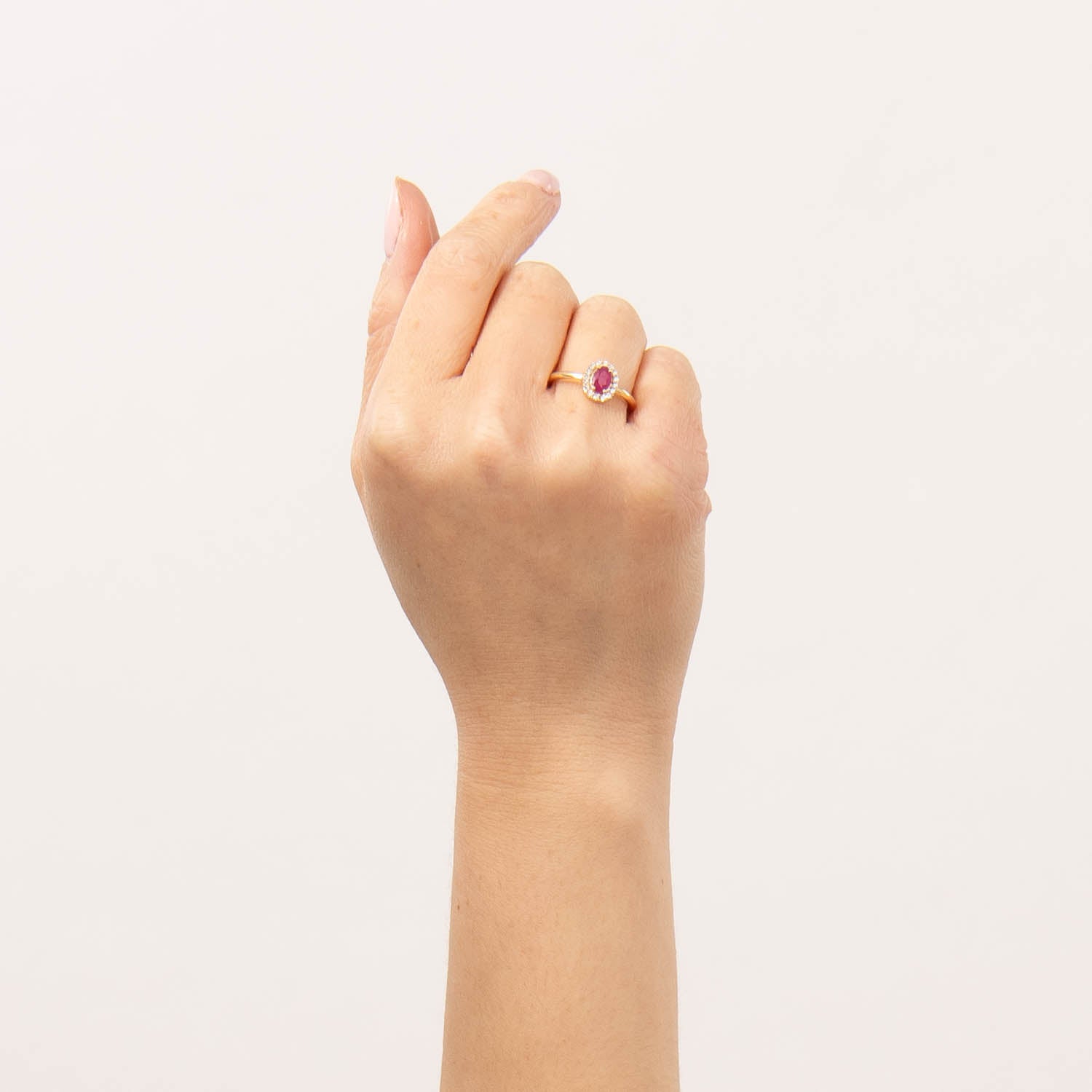 Aveny LUXURY - Ring m. rubin, 16x0,01 ct. w/si - 14 kt. guld - Image 2