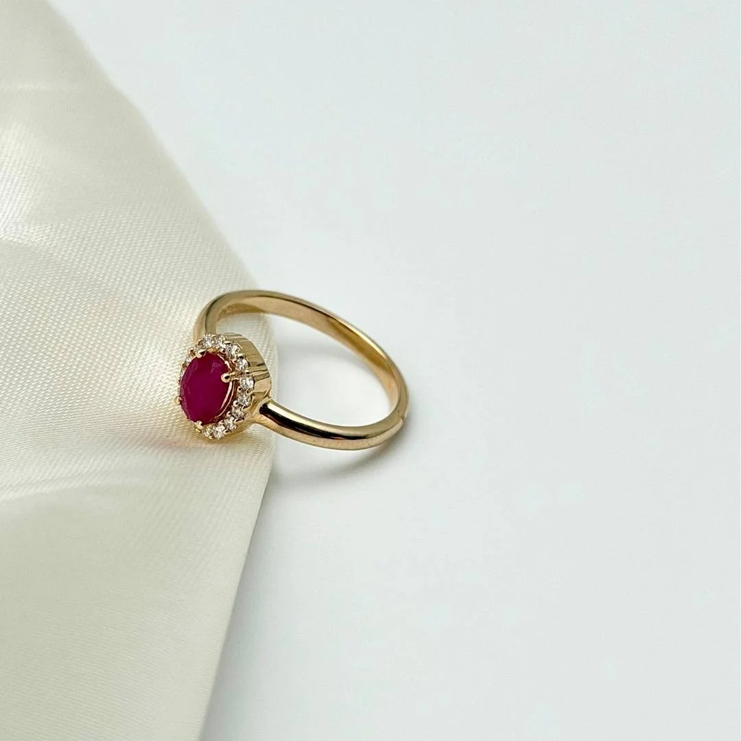 Aveny LUXURY - Ring m. rubin, 16x0,01 ct. w/si - 14 kt. guld - Image 3