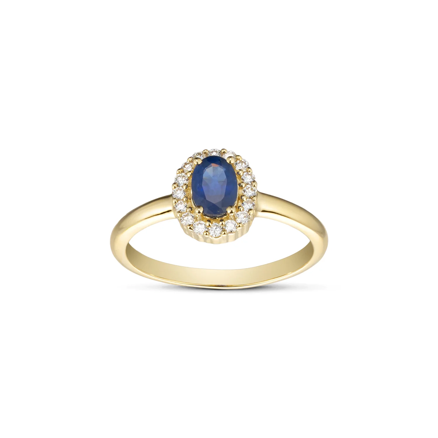 Aveny LUXURY - Ring m. safir, 16x0,01 ct. w/si - 14. kt guld