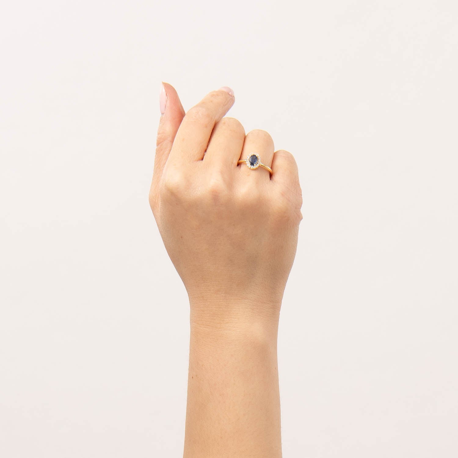 Aveny LUXURY - Ring m. safir, 16x0,01 ct. w/si - 14. kt guld - Image 2