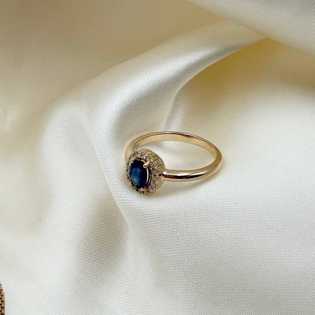 Aveny LUXURY - Ring m. safir, 16x0,01 ct. w/si - 14. kt guld - Image 7