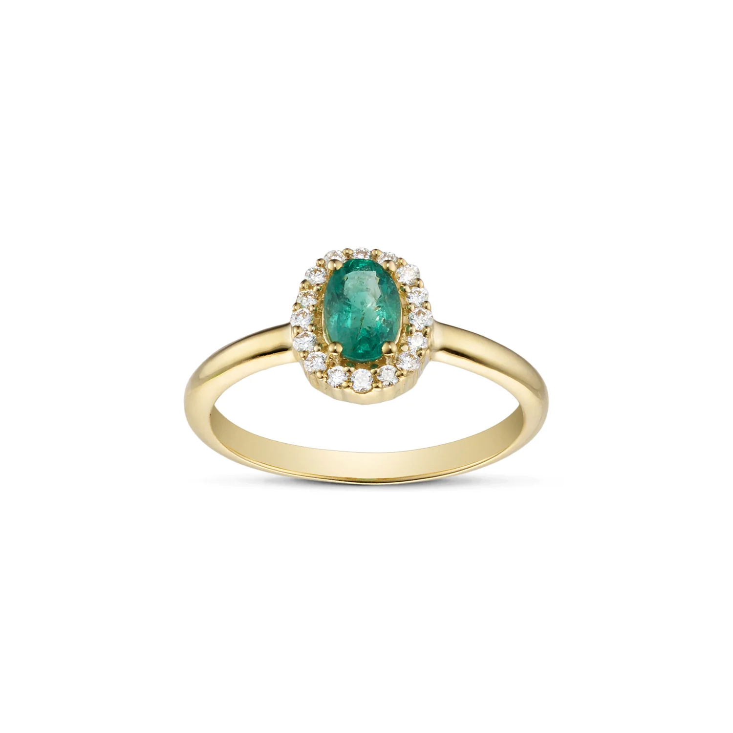 Aveny LUXURY - Ring m. smaragd, 16x0,01 ct. w/si - 14 kt. guld