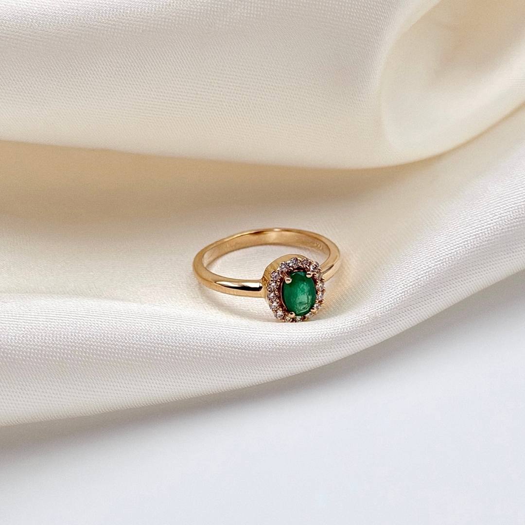 Aveny LUXURY - Ring m. smaragd, 16x0,01 ct. w/si - 14 kt. guld - Image 6