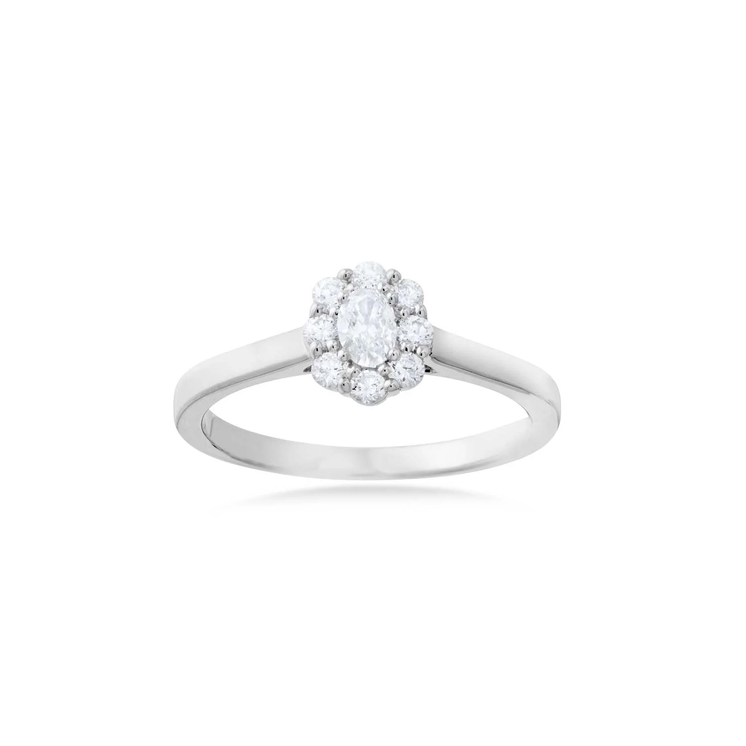 Aveny LUXURY - Ring ovale brillianter, 0,40 ct. w/si - 14 kt. hvidguld