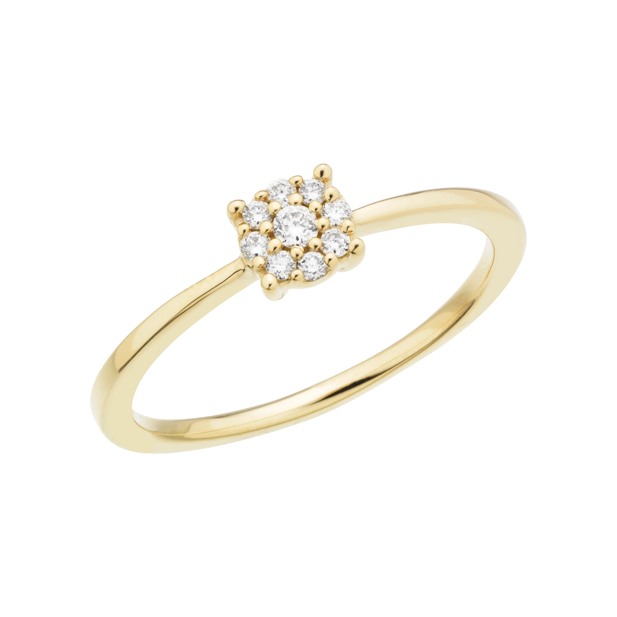 Aveny LUXURY - Roset ring, 0,11 ct. w/si - 14 kt. guld