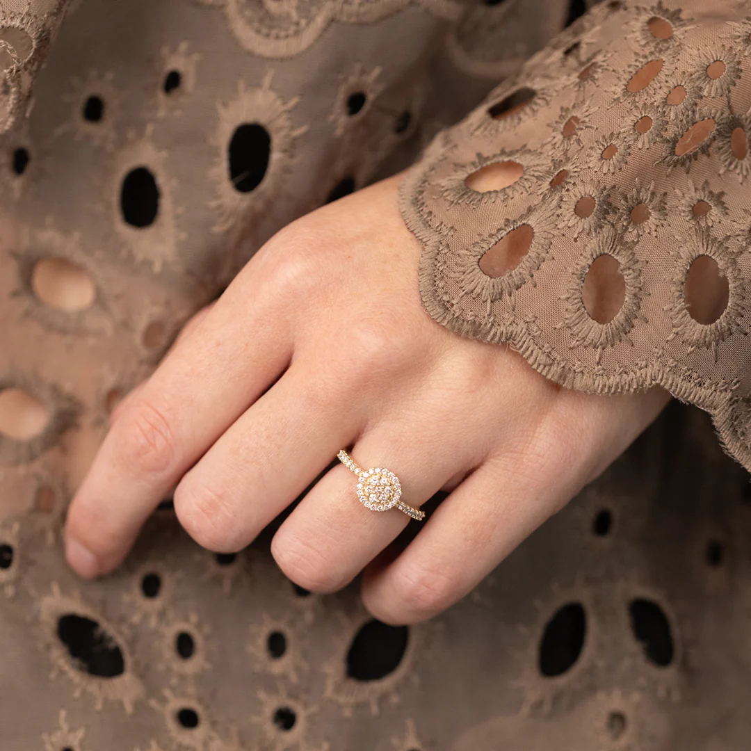 Aveny LUXURY - Roset ring, 0,40ct. - 14 kt. guld - Image 4