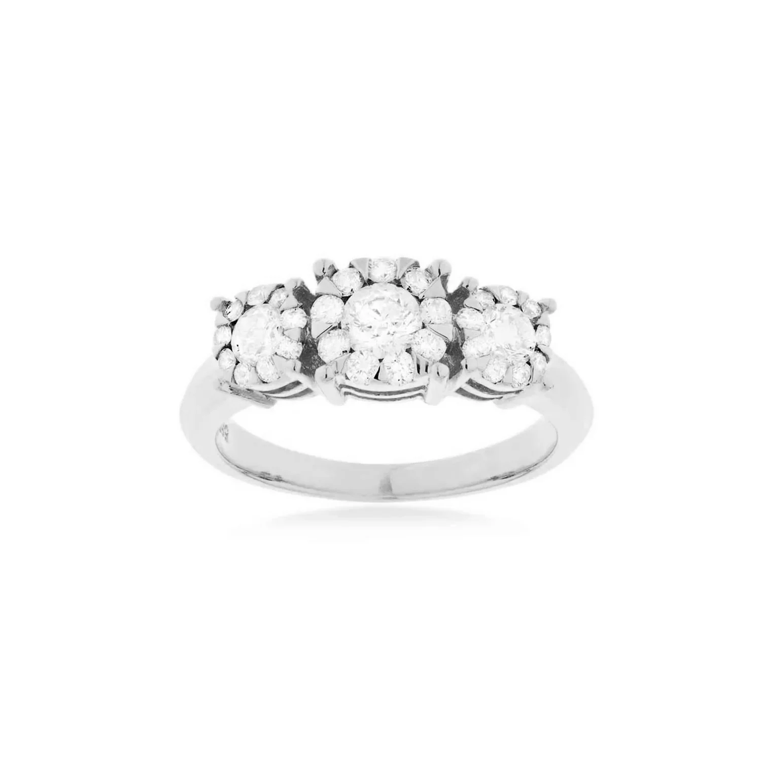 Aveny LUXURY - Roset ring, 0,74 ct. w/si - 14 kt. hvidguld