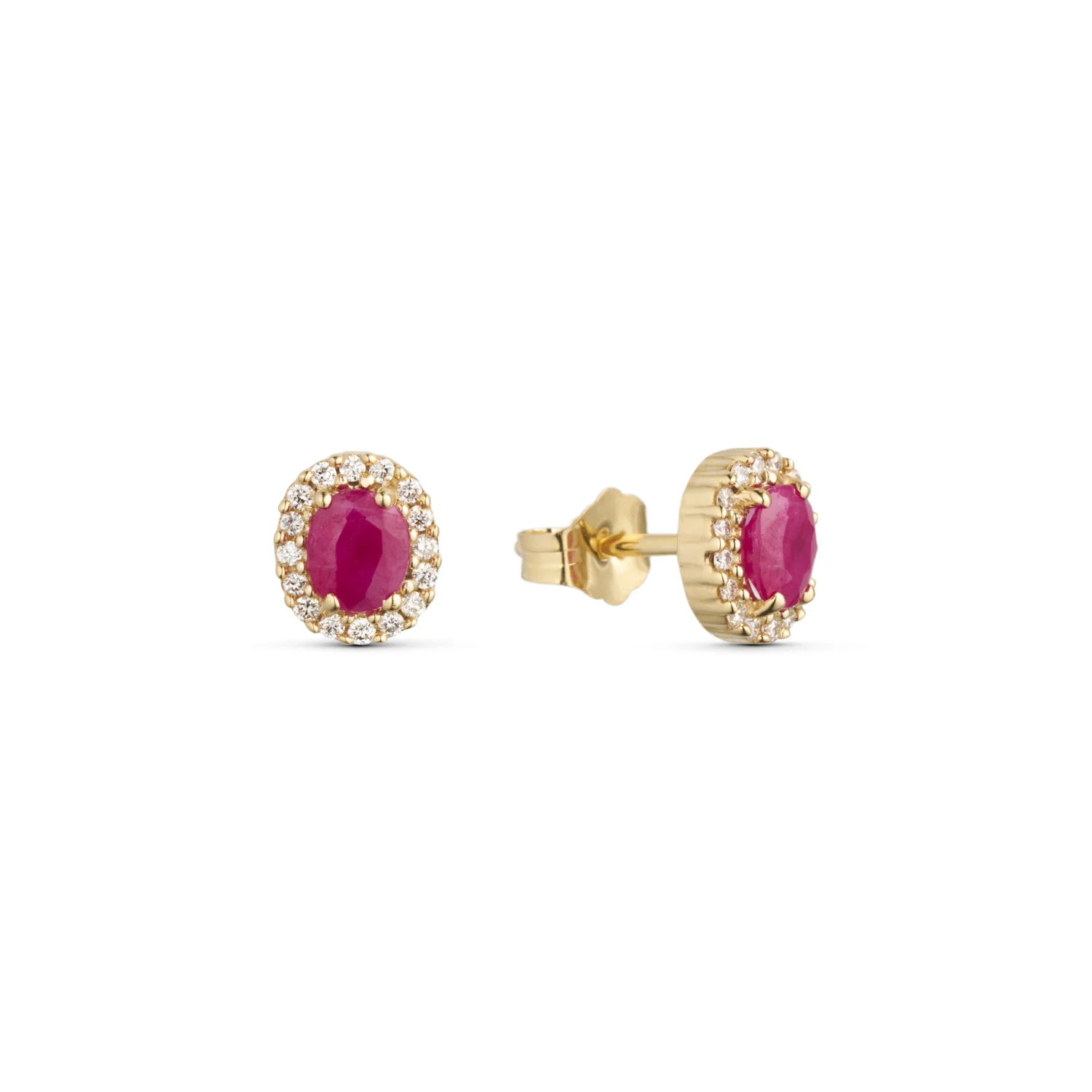 Aveny LUXURY - Rubin ørestikker, 32x0,005 ct. w/si - 14 kt. guld