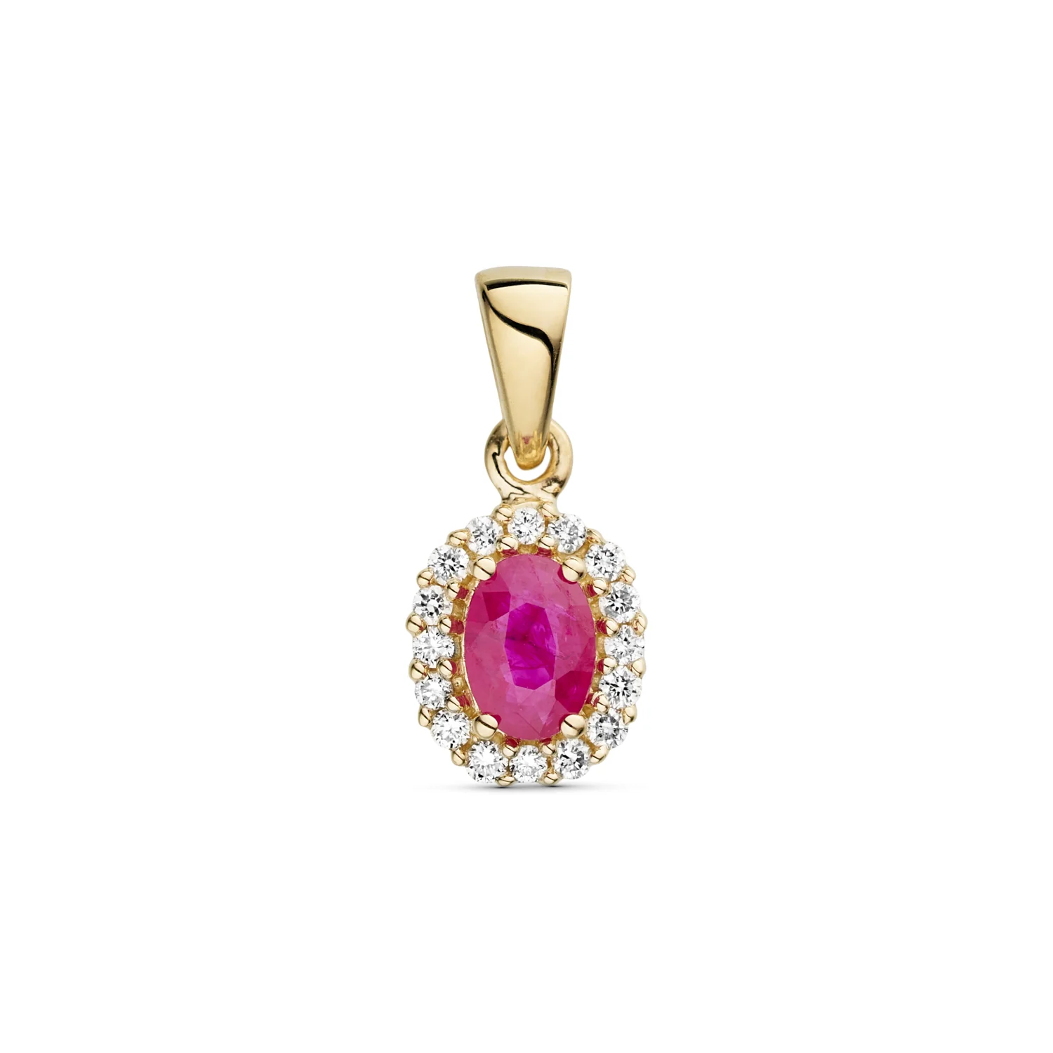 Aveny LUXURY - Rubin vedhæng, 16x0,01 ct. w/si - 14 kt. guld