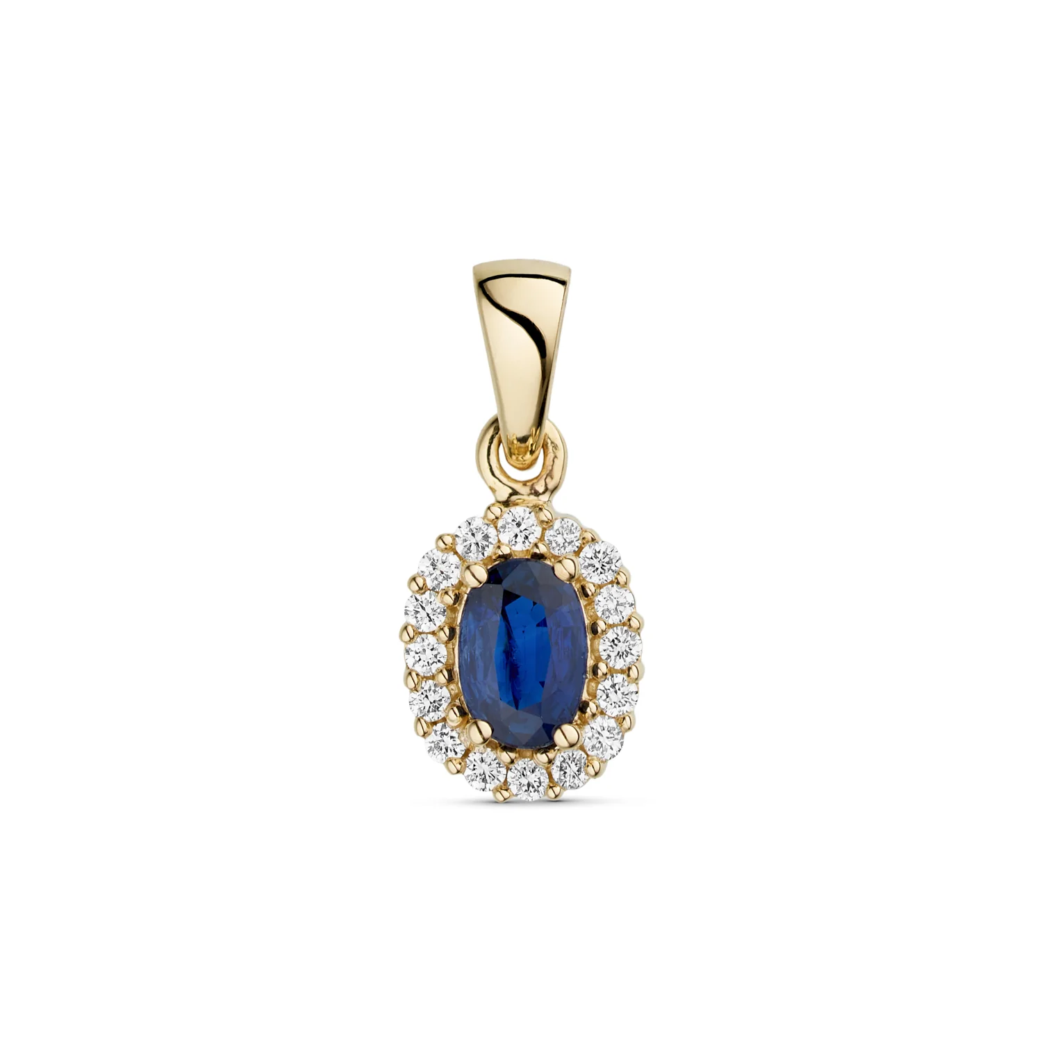 Aveny LUXURY - Safir vedhæng, 16x0,01 ct. w/si - 14 kt. guld
