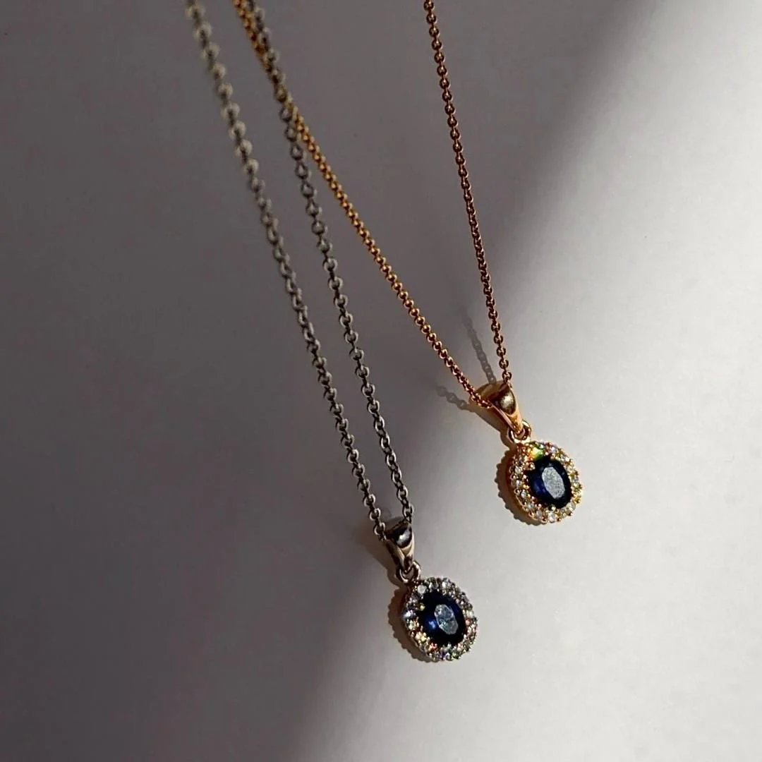 Aveny LUXURY - Safir vedhæng, 16x0,01 ct. w/si - 14 kt. hvidguld - Image 6