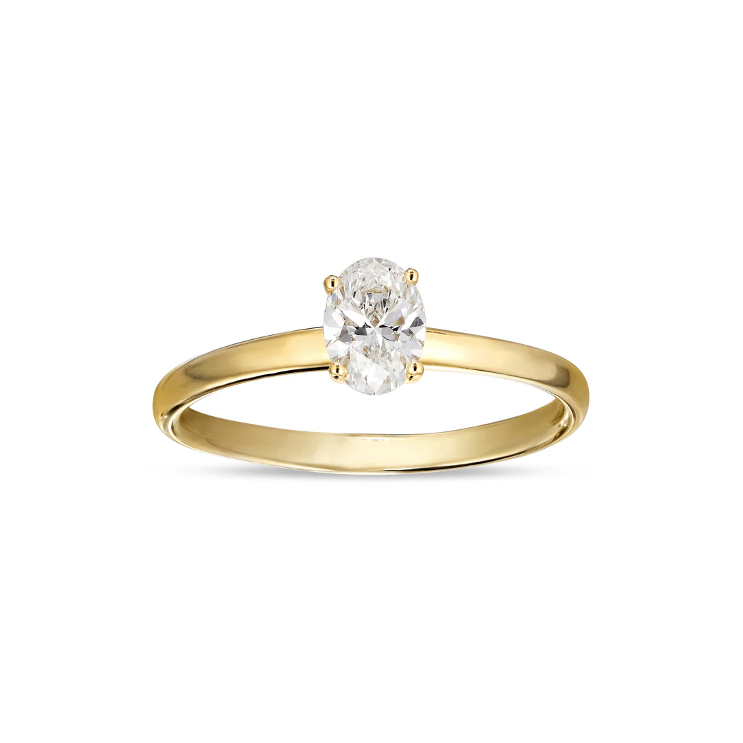 Aveny LUXURY - Solitaire ring, 0,50 ct. w/si - 14 kt. guld