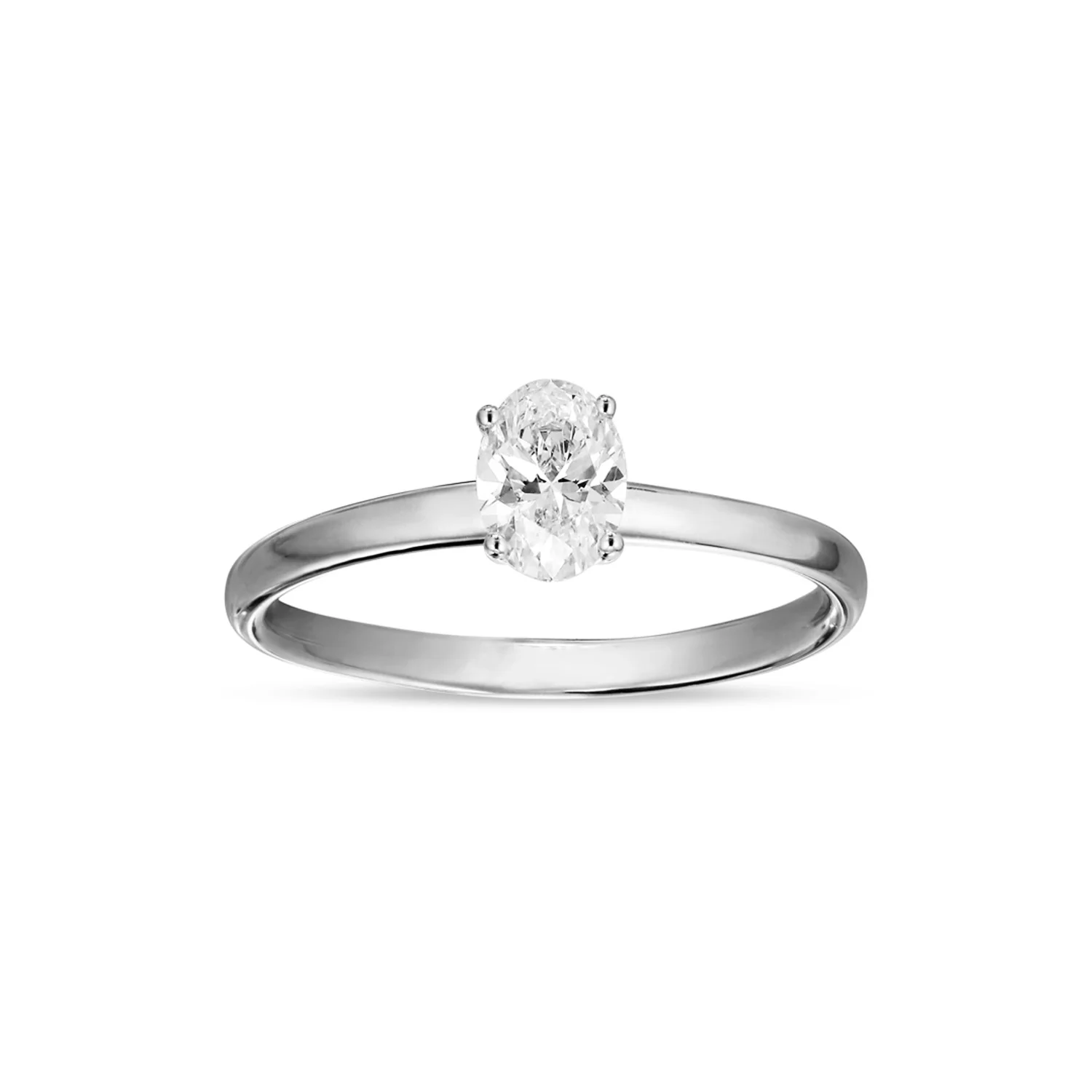 Aveny LUXURY - Solitaire ring, 0,50 ct. w/si - 14 kt. hvidguld