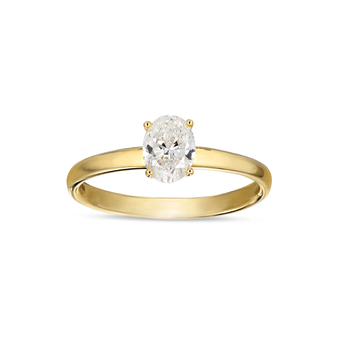 Aveny LUXURY - Solitaire ring, 0,80 ct. w/si - 14 kt. guld