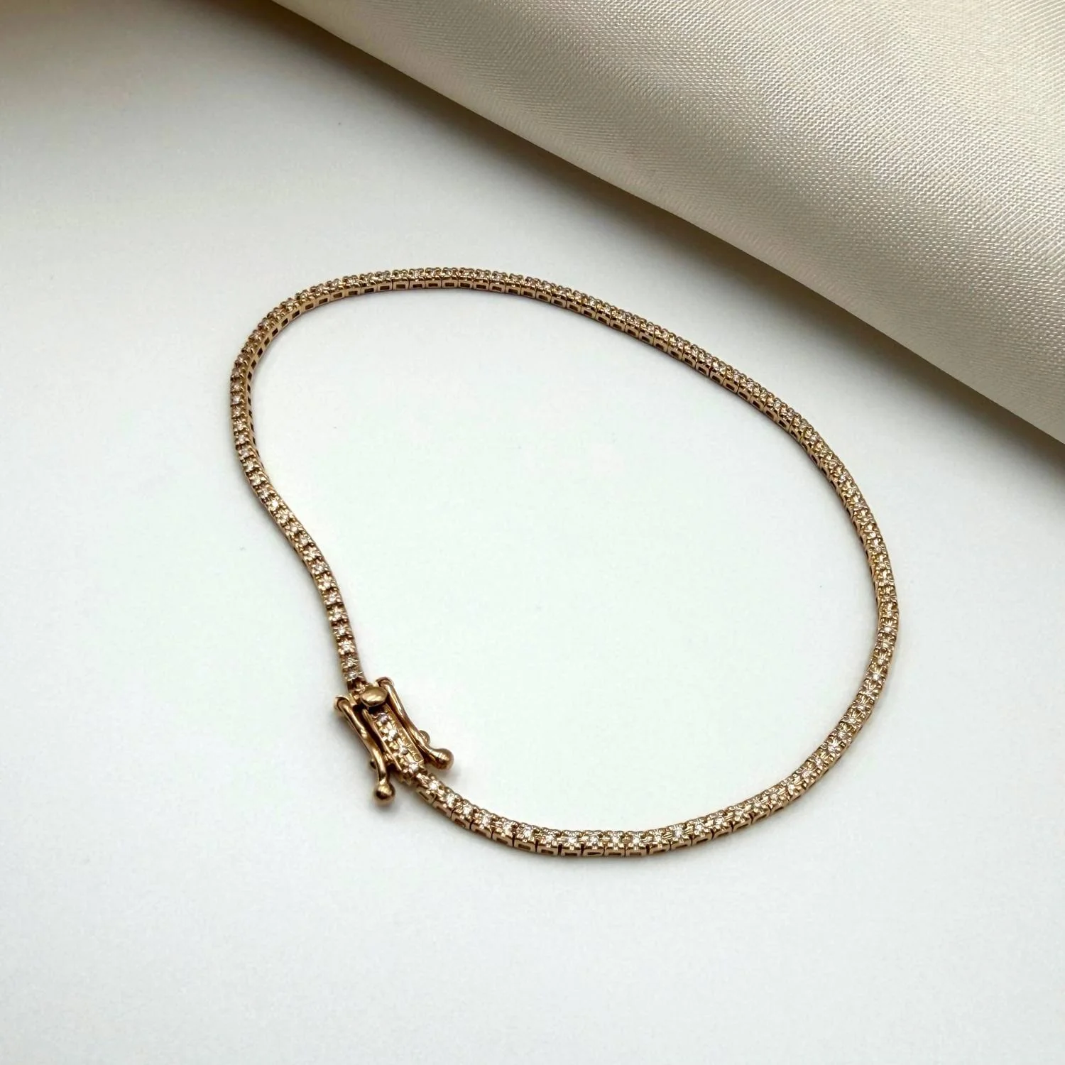 Aveny LUXURY - Tennisarmbånd, 0,284 ct. gh/si - 14 kt. guld - Image 4