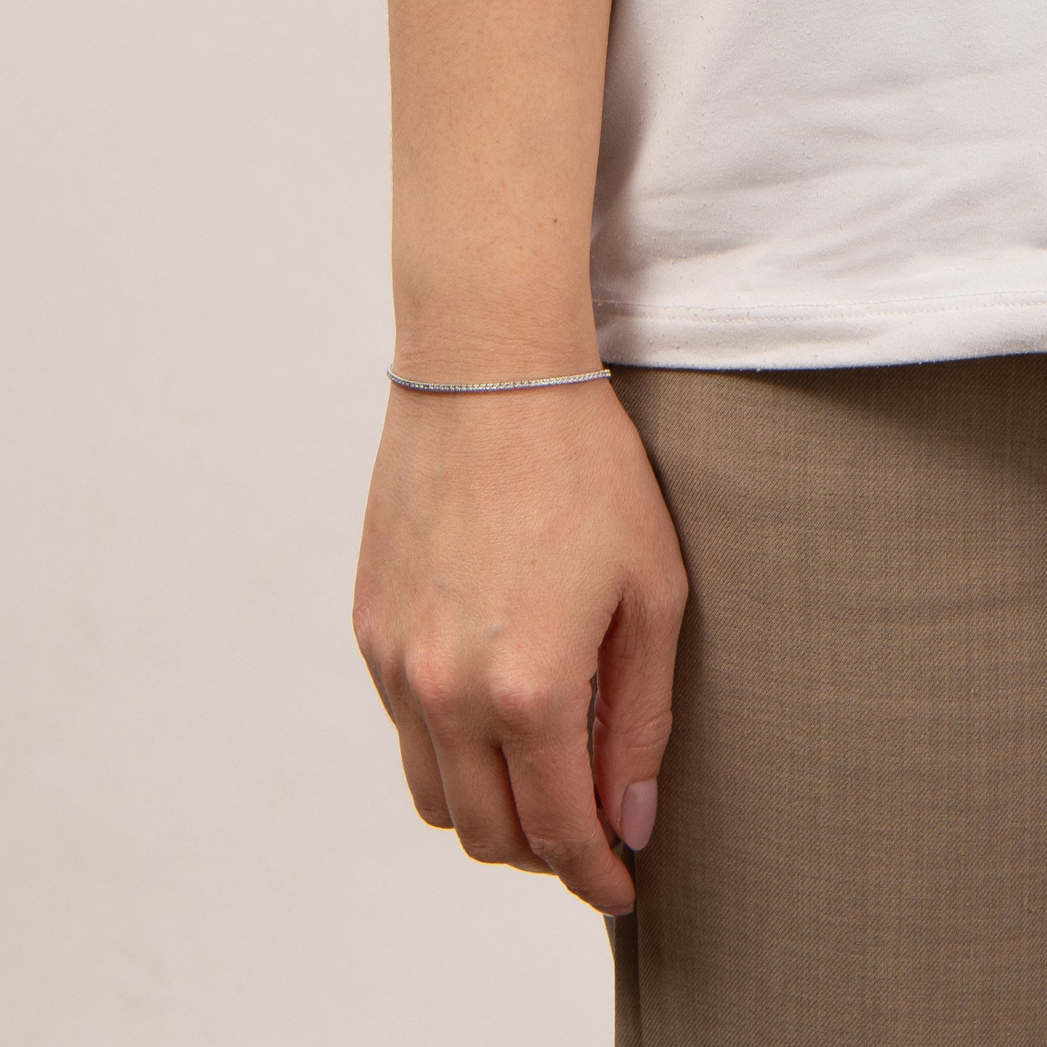 Aveny LUXURY - Tennisarmbånd, 0,284 ct. gh/si - 14 kt. hvidguld - Image 2