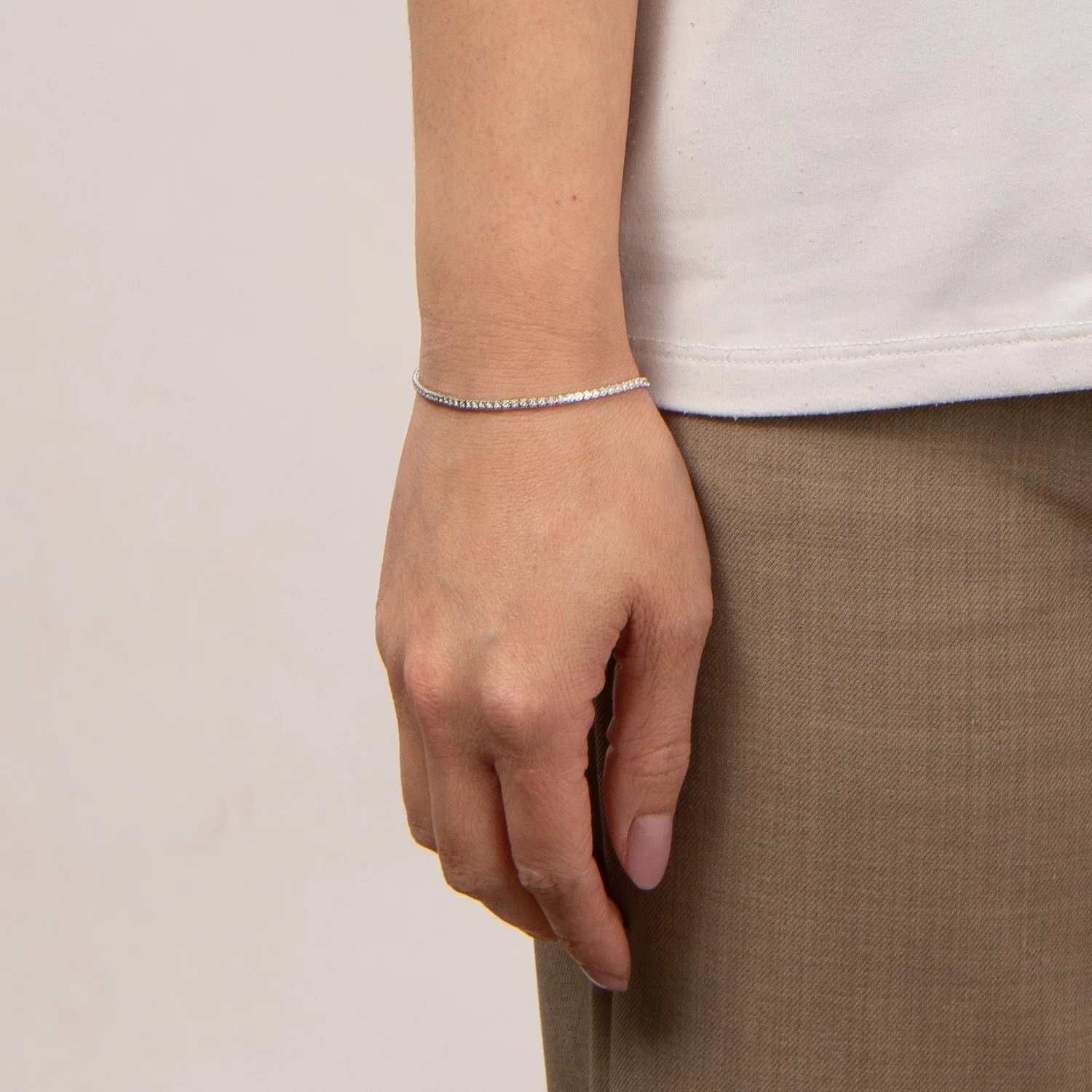 Aveny LUXURY - Tennisarmbånd, 0,66 ct. gh/si - 14 kt. hvidguld - Image 2