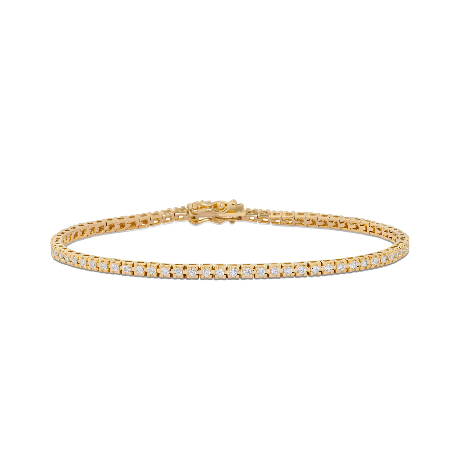 Aveny LUXURY - Tennisarmbånd, 17,5 cm/0,91 ct. w/si - 14 kt. guld