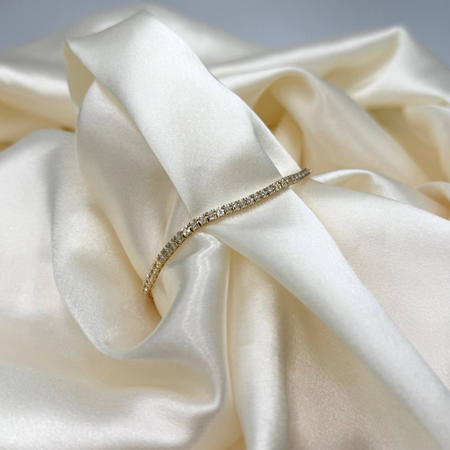 Aveny LUXURY - Tennisarmbånd, 17,5 cm/0,91 ct. w/si - 14 kt. guld - Image 5