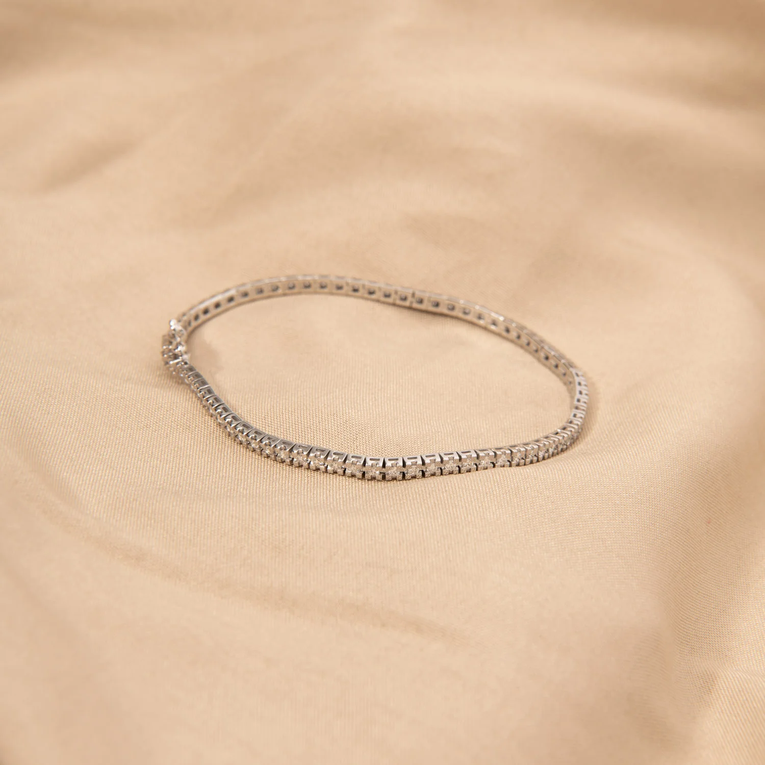 Aveny LUXURY - Tennisarmbånd, 17,5 cm/0,91 ct. w/si - 14 kt. hvidguld - Image 5