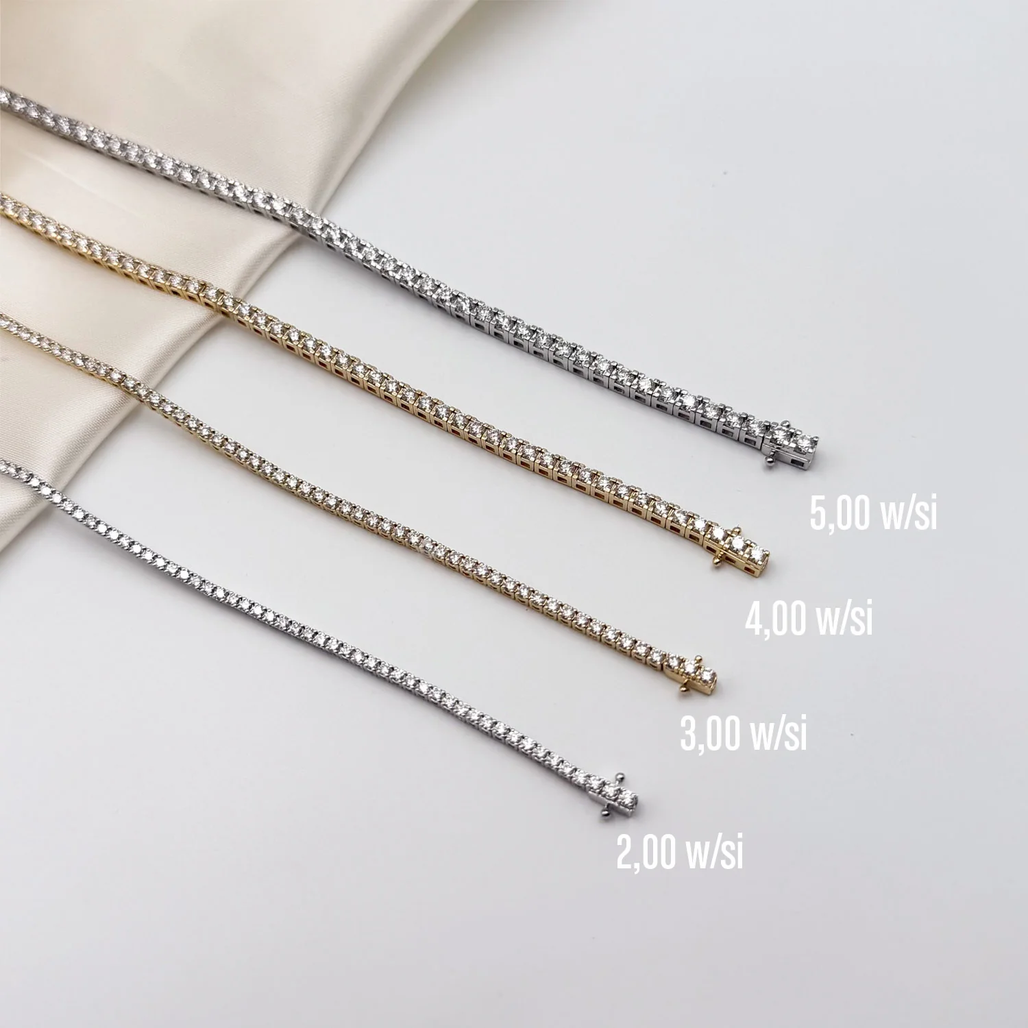 Aveny LUXURY - Tennisarmbånd, 17,5 cm/4,0 ct. w/si - DBR 1512-0.07-A-RG17,5 - Image 5