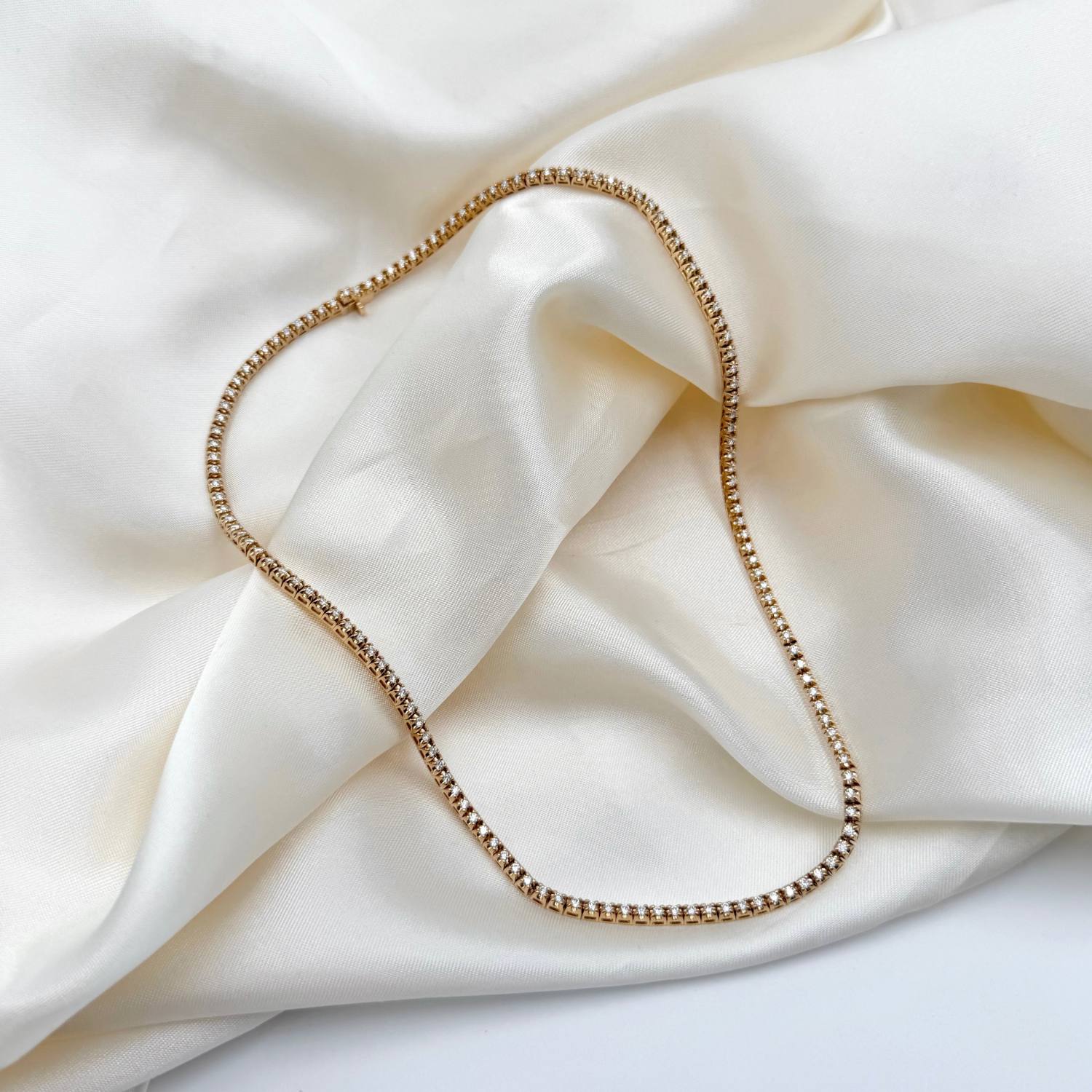Aveny LUXURY - Tennishalskæde, 42 cm/3,00 ct. w/si - E3812-5-RG-42CM - Image 3