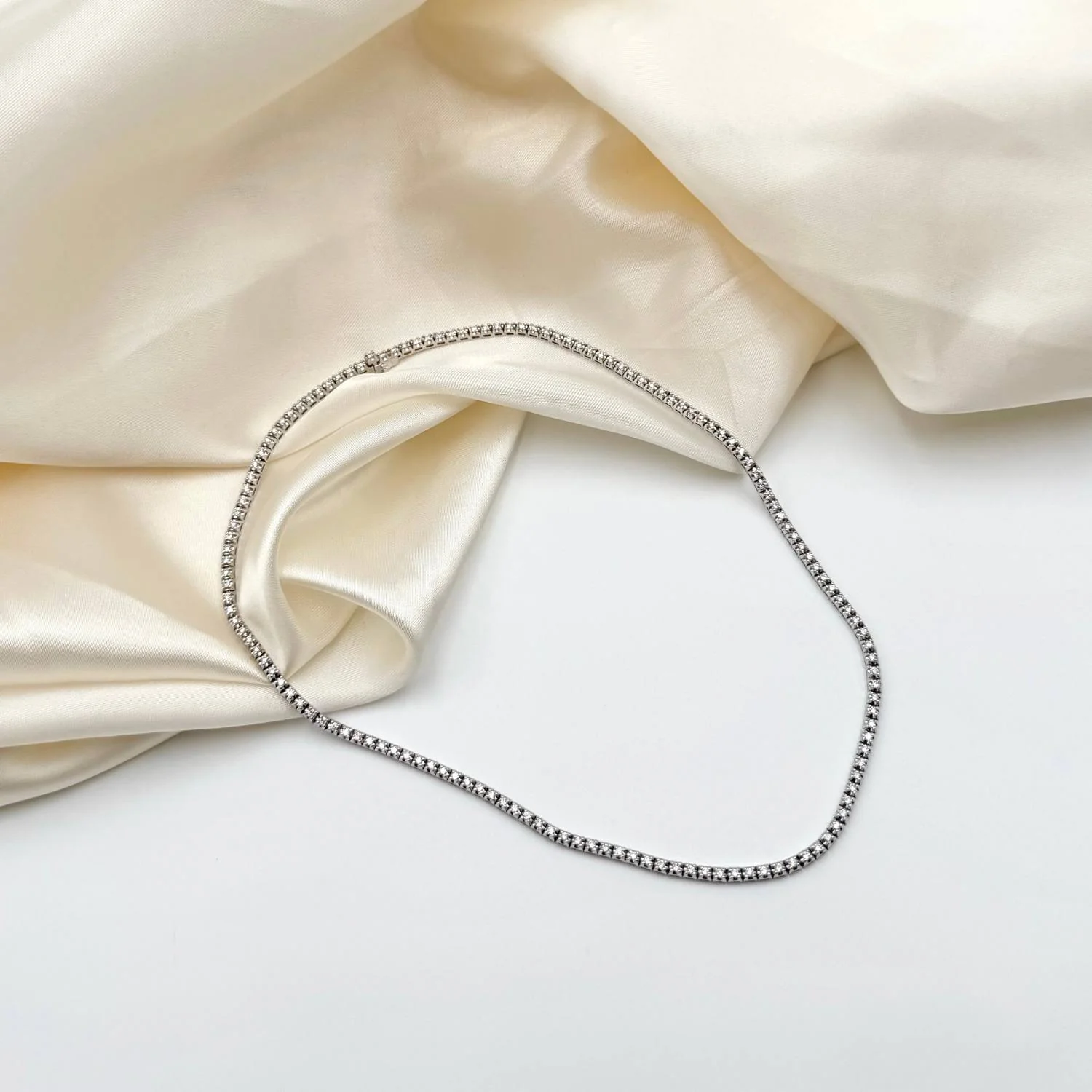 Aveny LUXURY - Tennishalskæde, 42 cm/3,01 ct. w/si - E3812-6-HG-42CM - Image 3