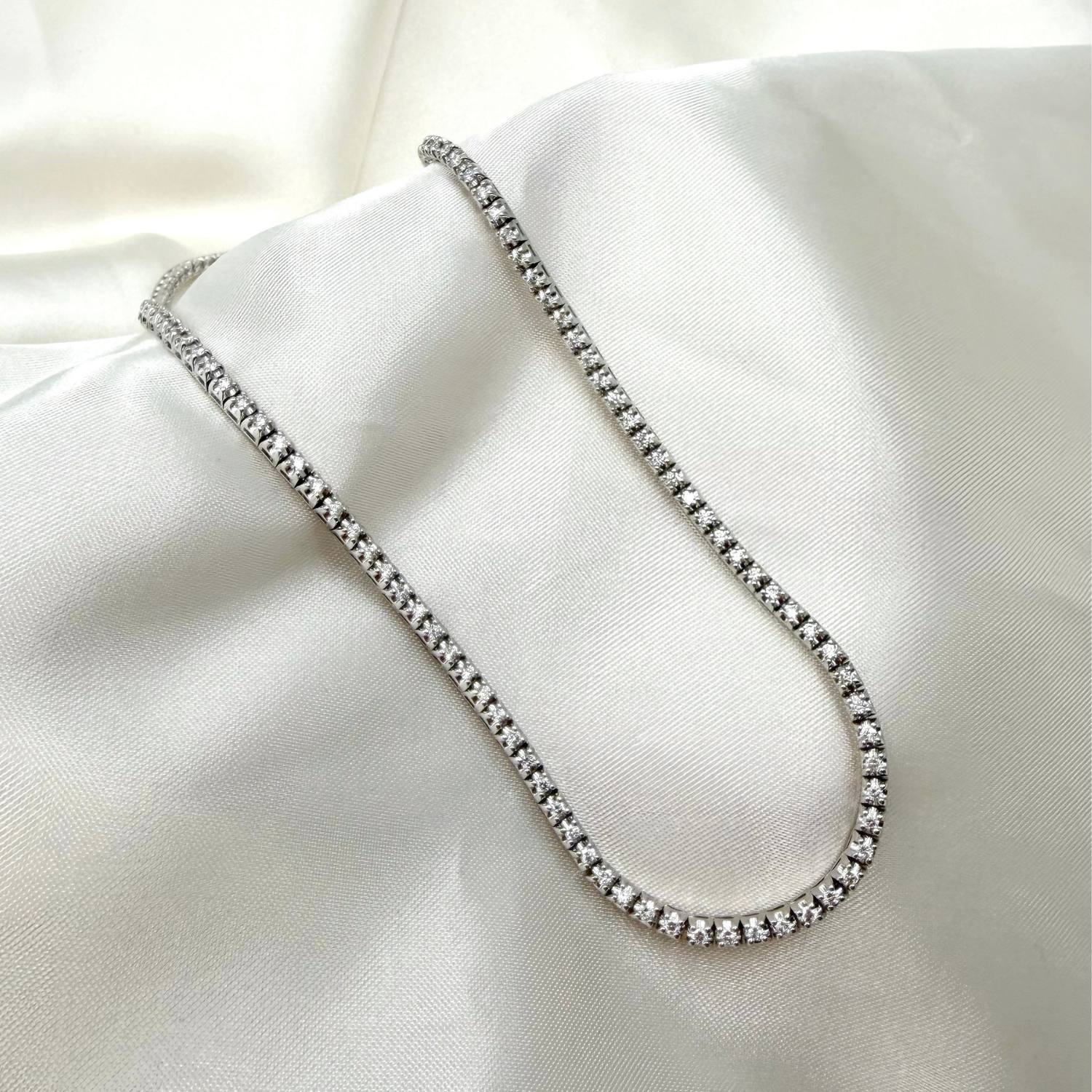 Aveny LUXURY - Tennishalskæde, 42 cm/3,01 ct. w/si - E3812-6-HG-42CM - Image 5