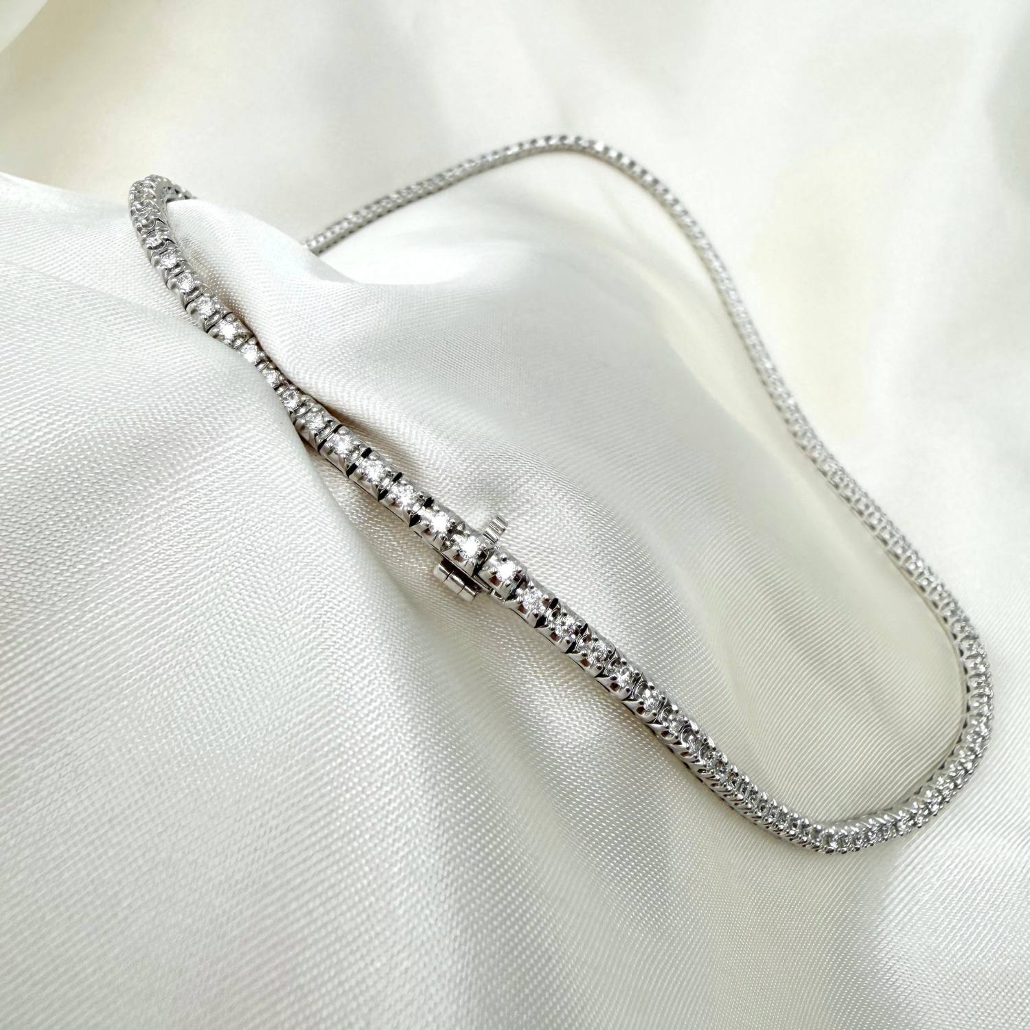 Aveny LUXURY - Tennishalskæde, 42 cm/3,01 ct. w/si - E3812-6-HG-42CM - Image 6